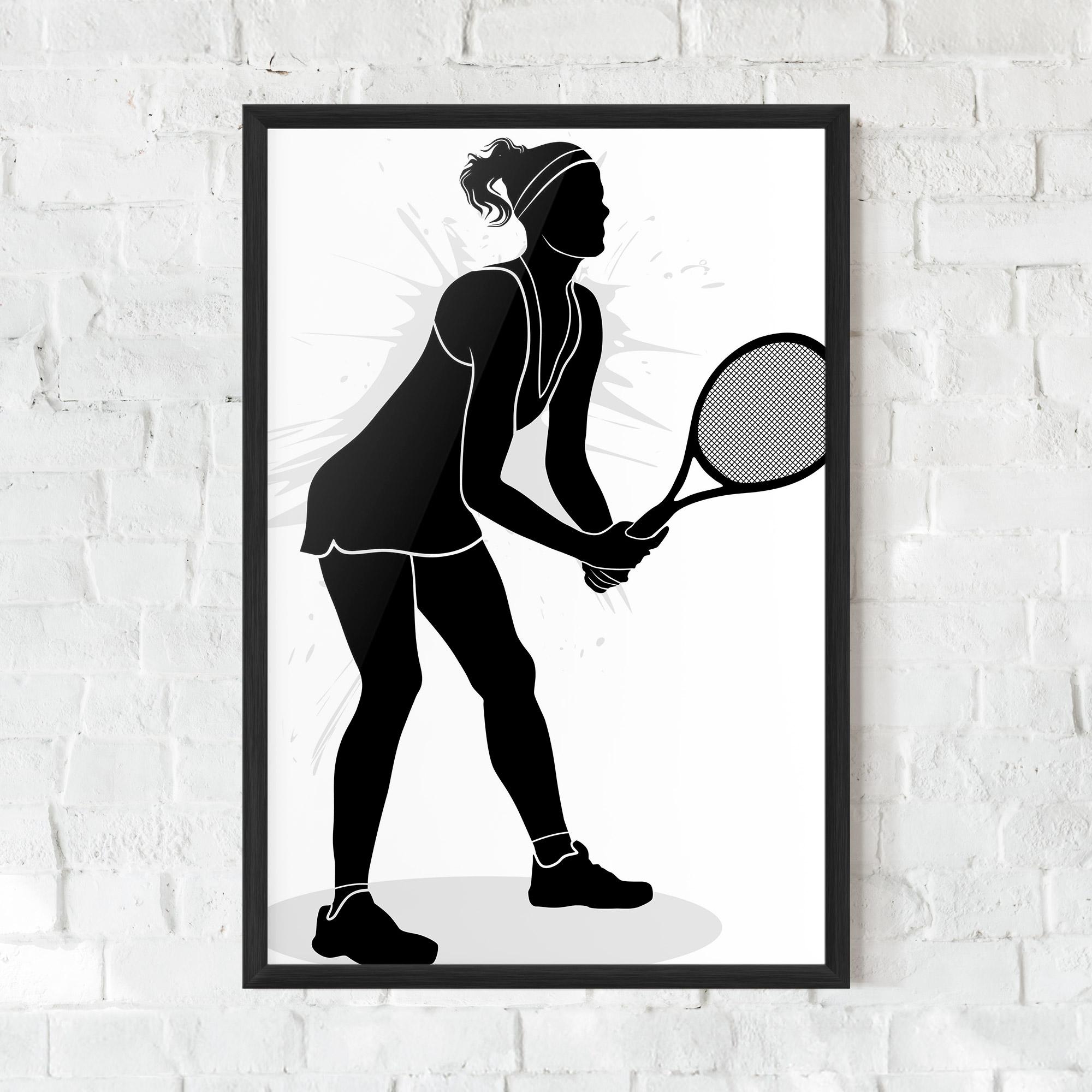Plakat w Ramie Female Tennis Player mockup 0