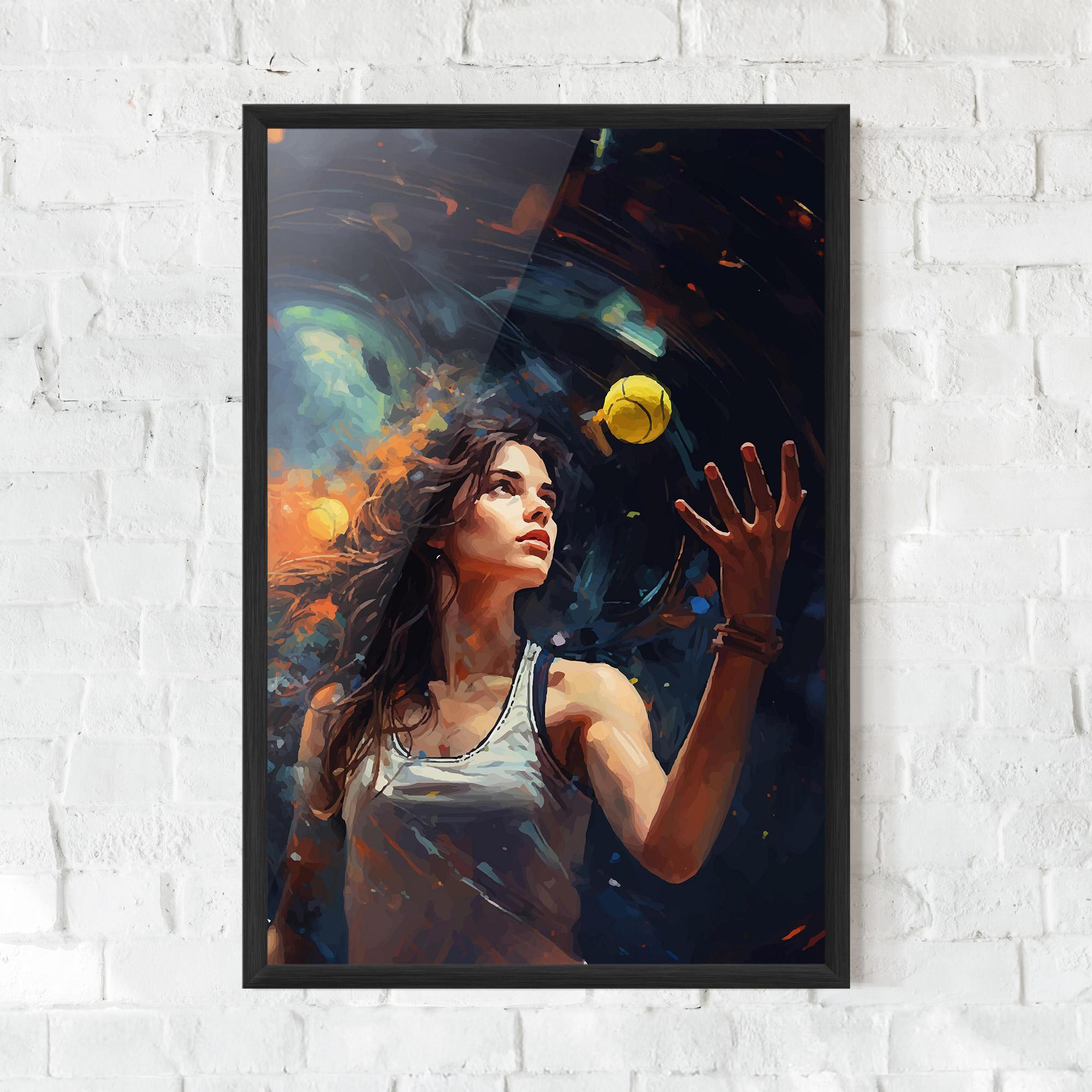 Plakat w Ramie Tennis Pretty Girl mockup 0