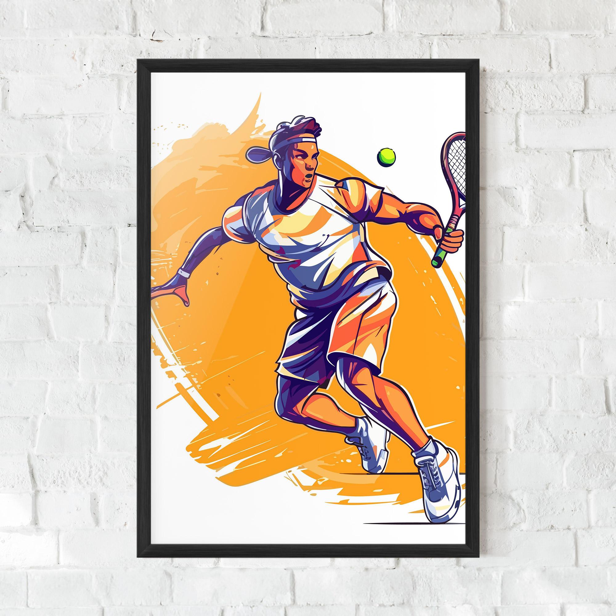 Plakat w Ramie Tennis Woman mockup 0
