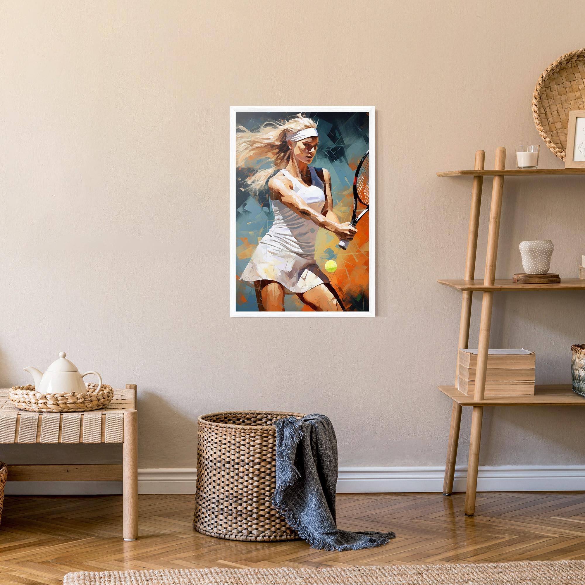 Plakat w Ramie Blonde Tennis Girl mockup 9