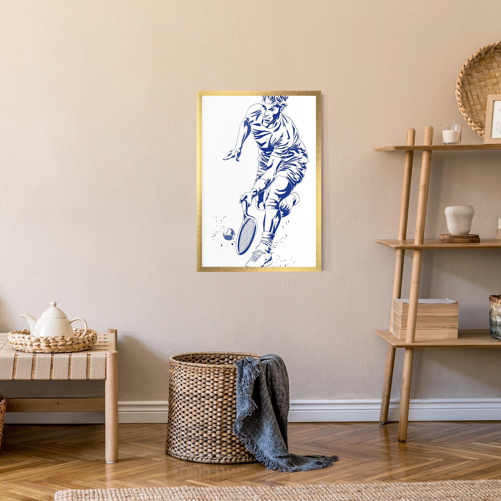 Plakat w Ramie Blue Tennis mockup 9