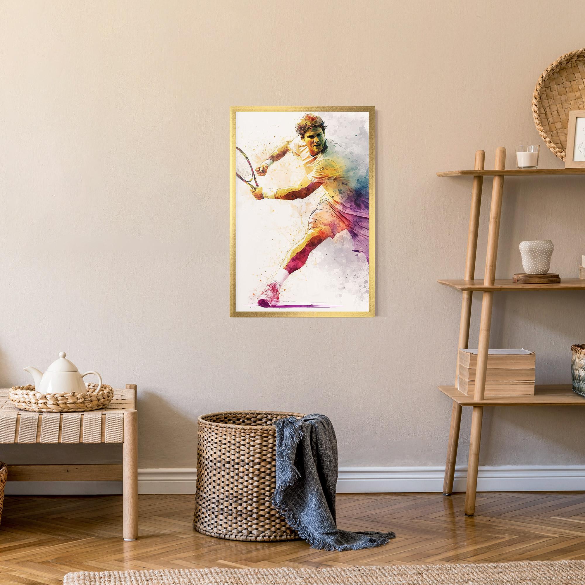 Plakat w Ramie Watercolor Tennis mockup 9