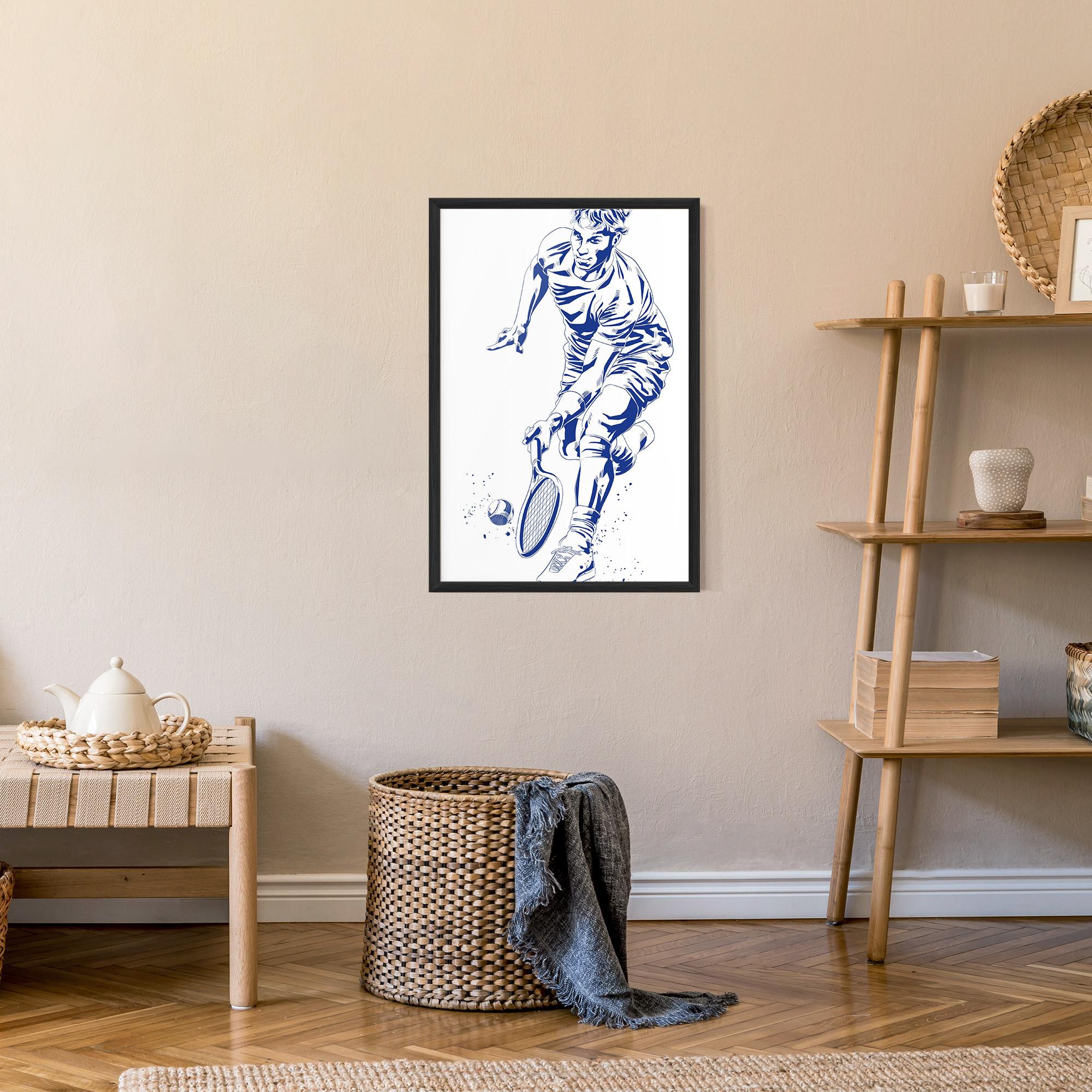 Plakat w Ramie Blue Tennis mockup 9