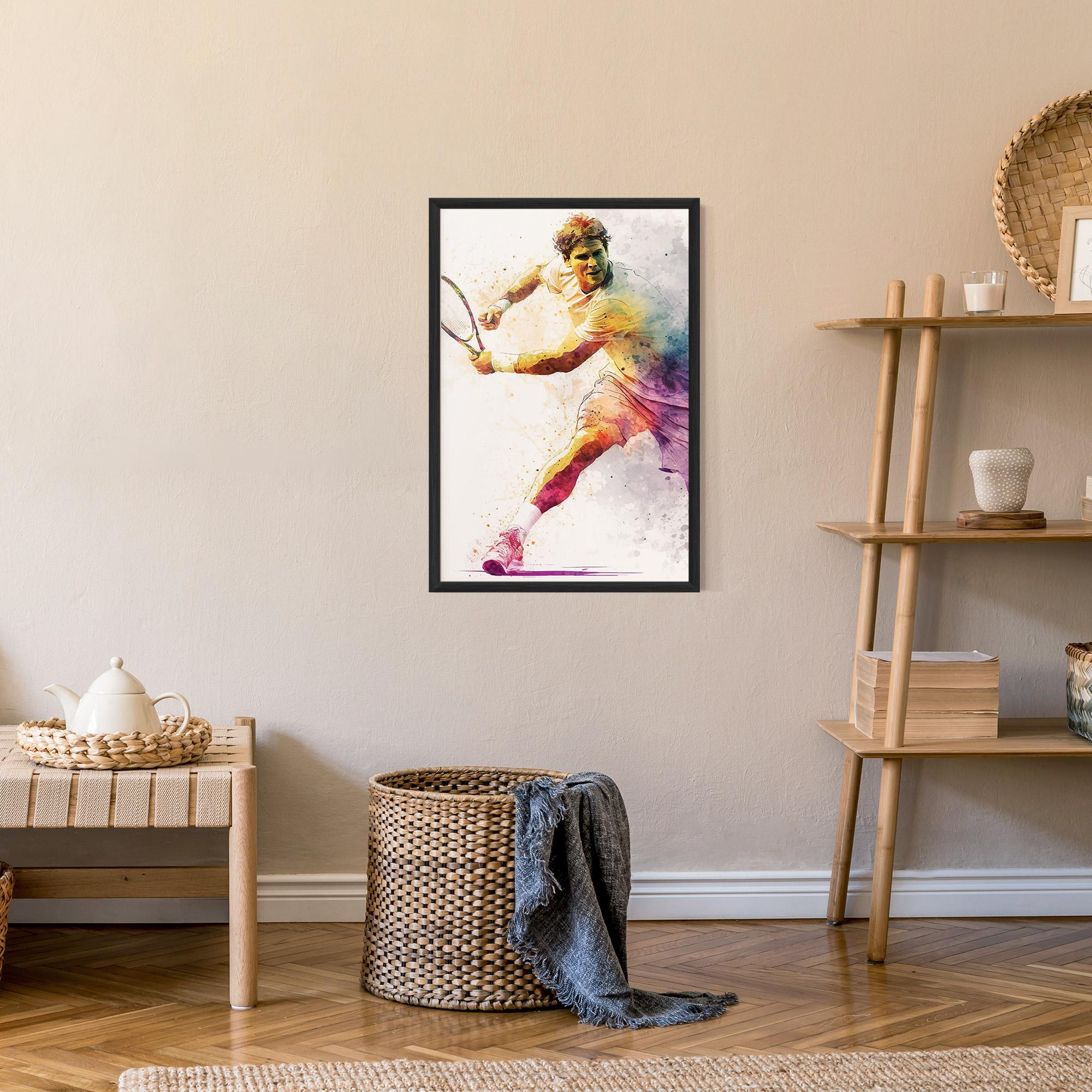 Plakat w Ramie Watercolor Tennis mockup 9