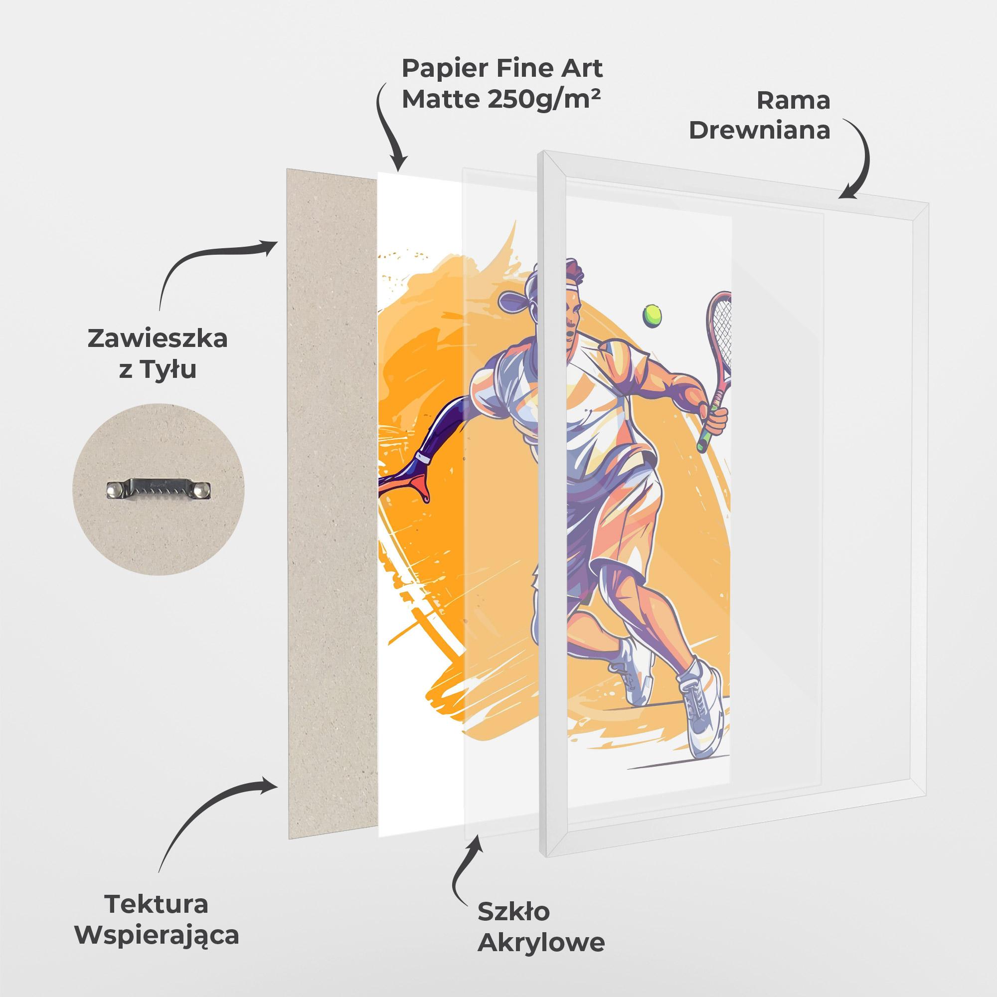 Plakat w Ramie Tennis Woman mockup 1