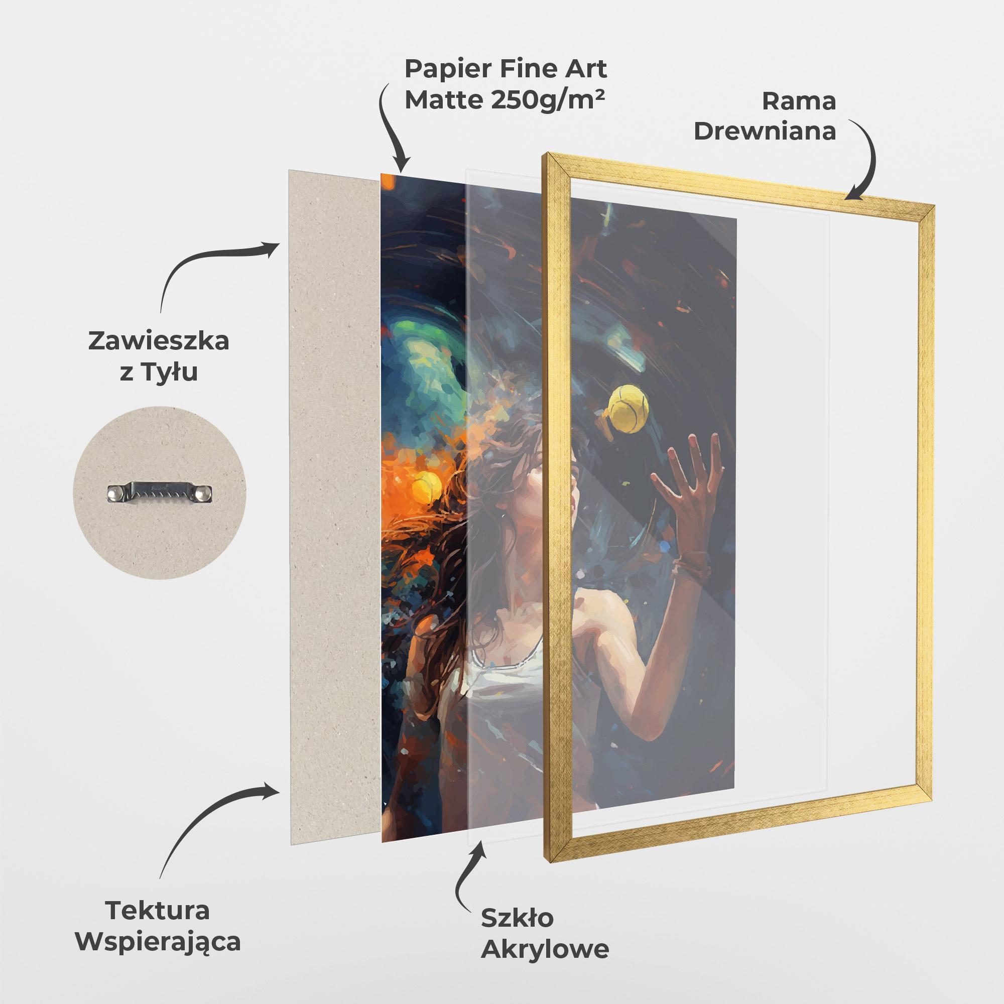 Plakat w Ramie Tennis Pretty Girl mockup 1