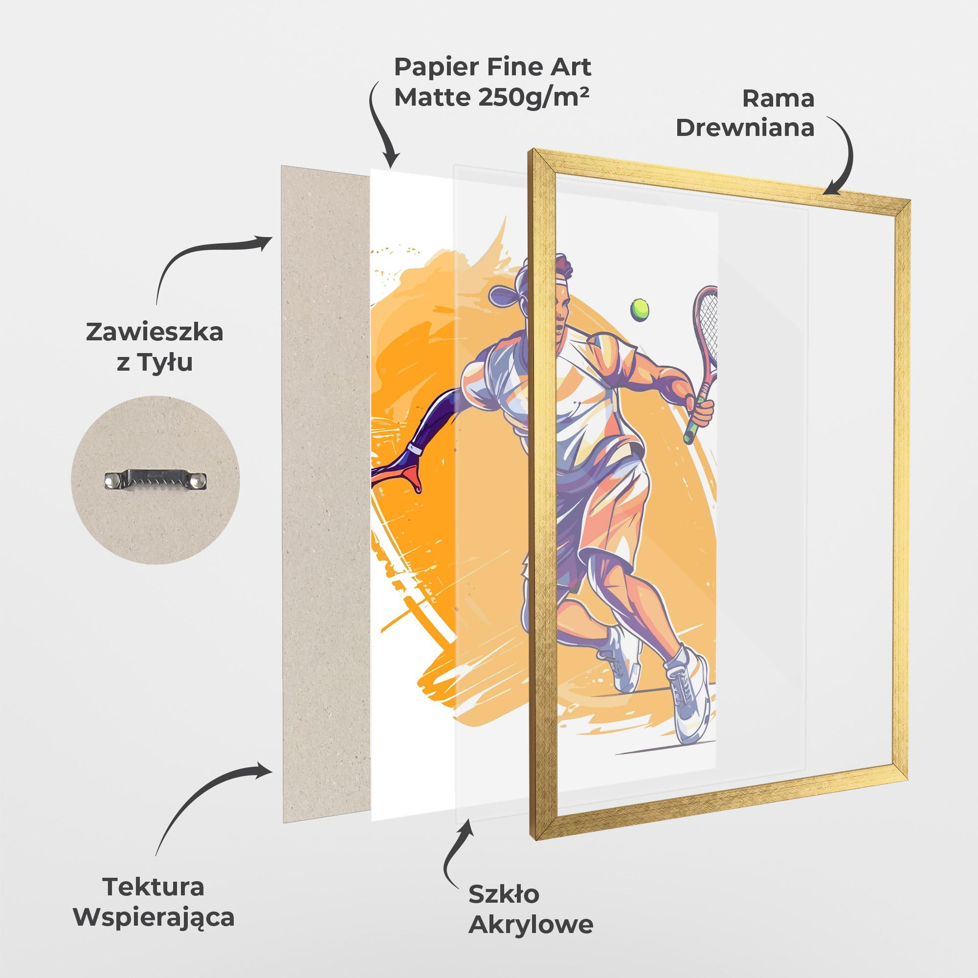 Plakat w Ramie Tennis Woman mockup 1