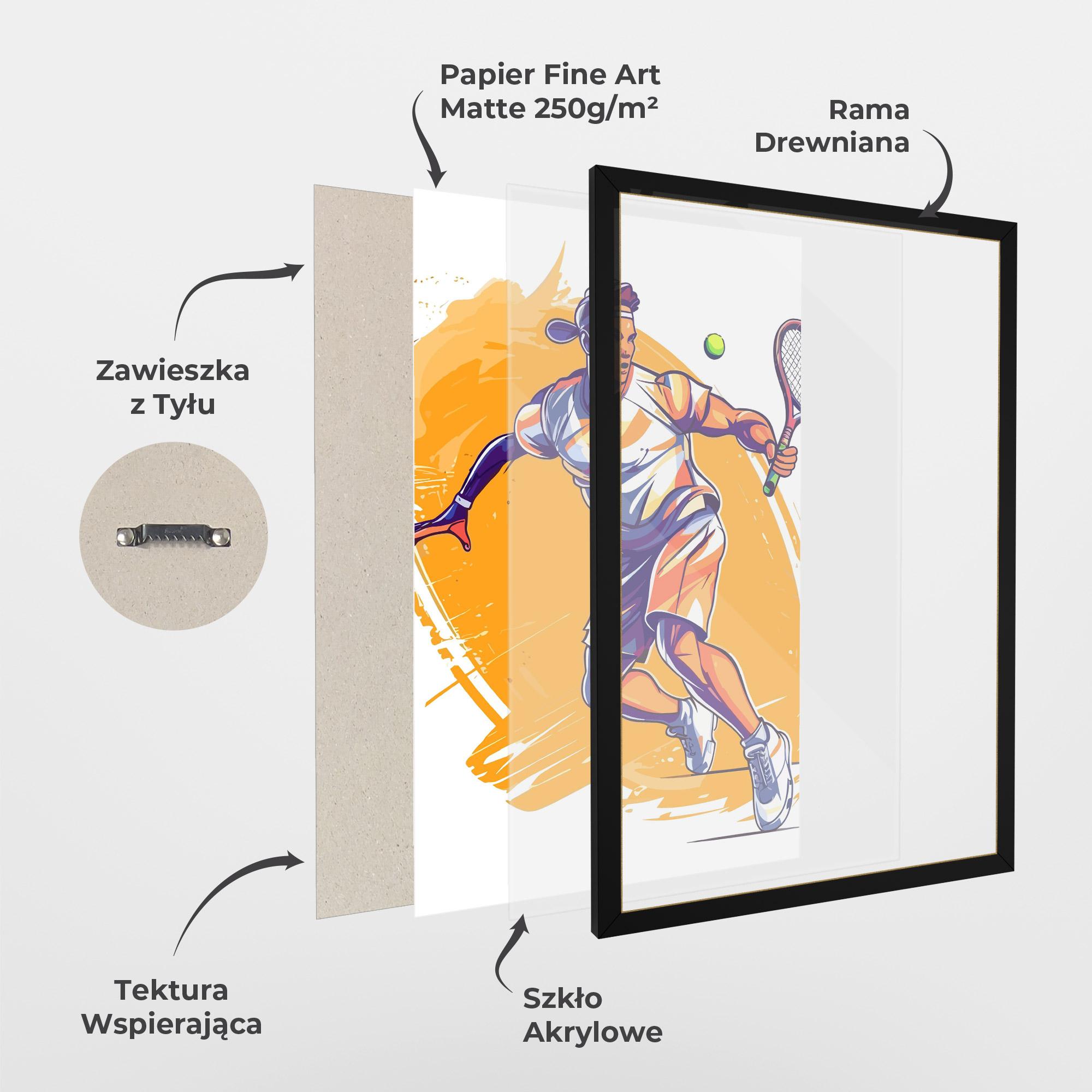 Plakat w Ramie Tennis Woman mockup 1