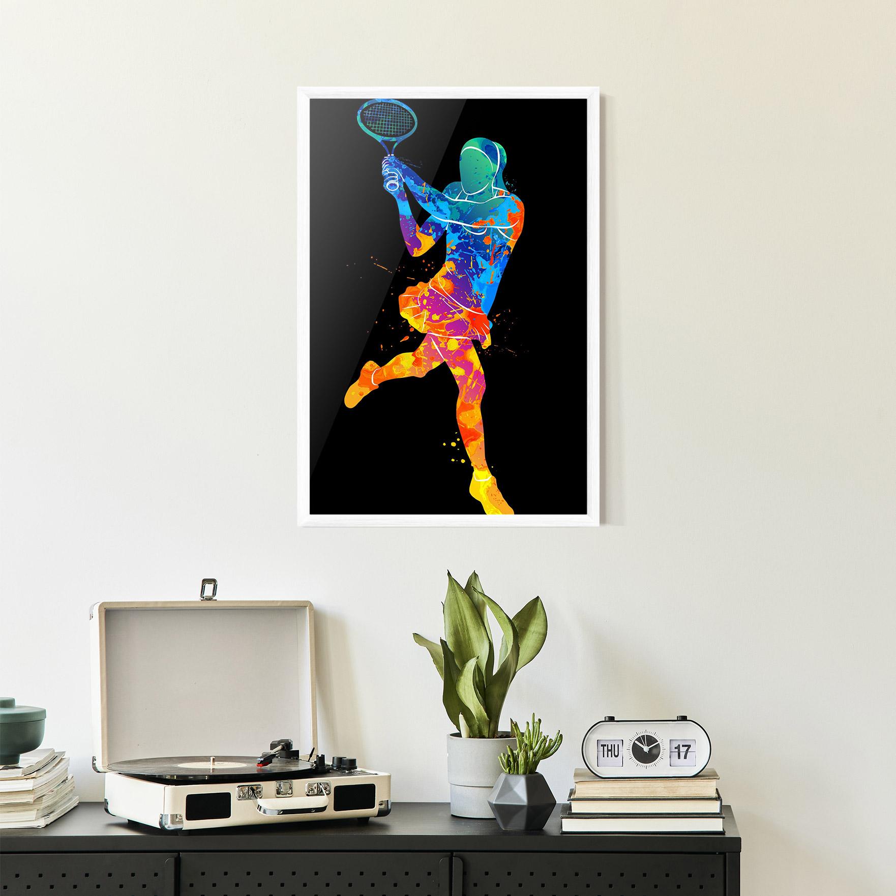 Plakat w Ramie Blue Orange Tennis mockup 2