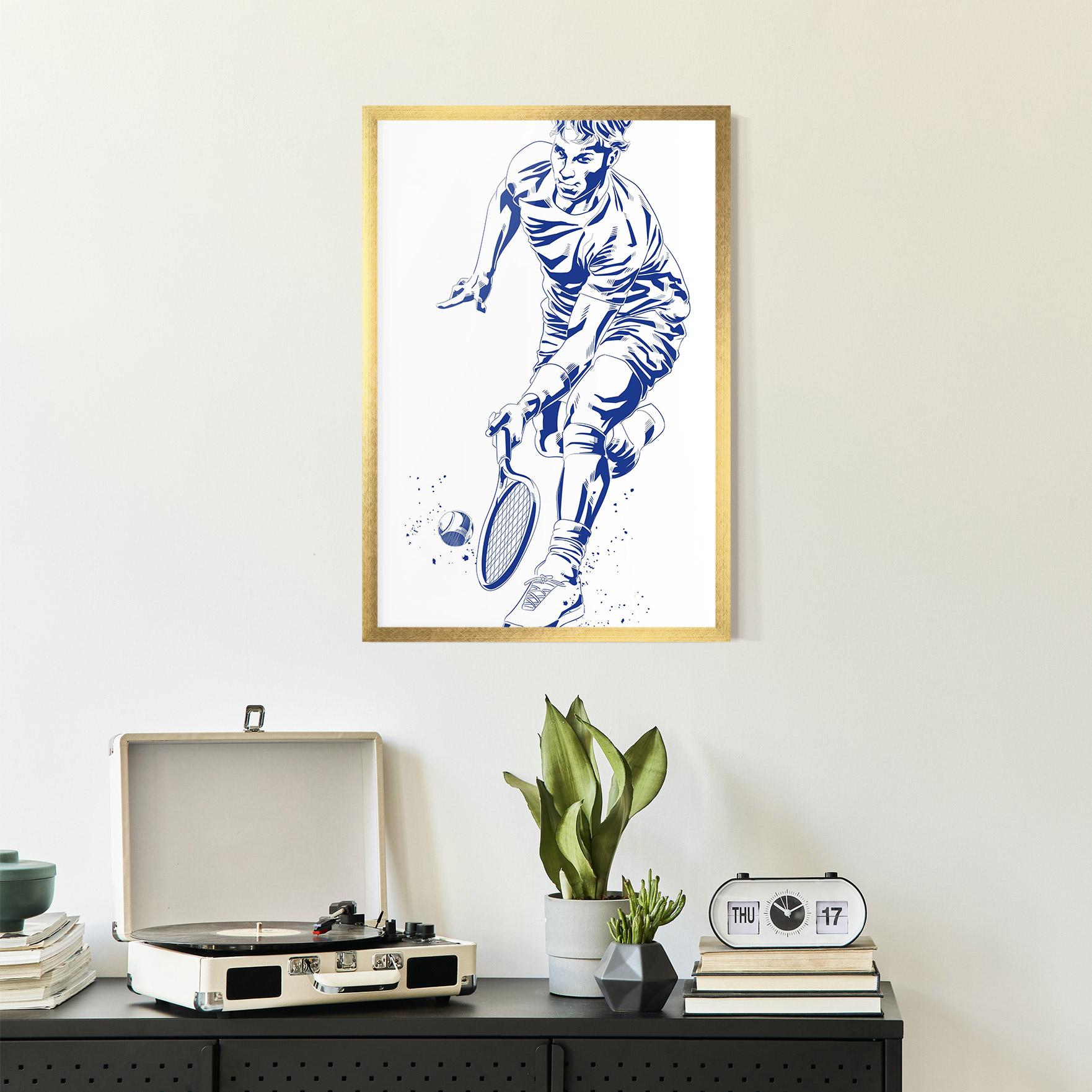 Plakat w Ramie Blue Tennis mockup 2