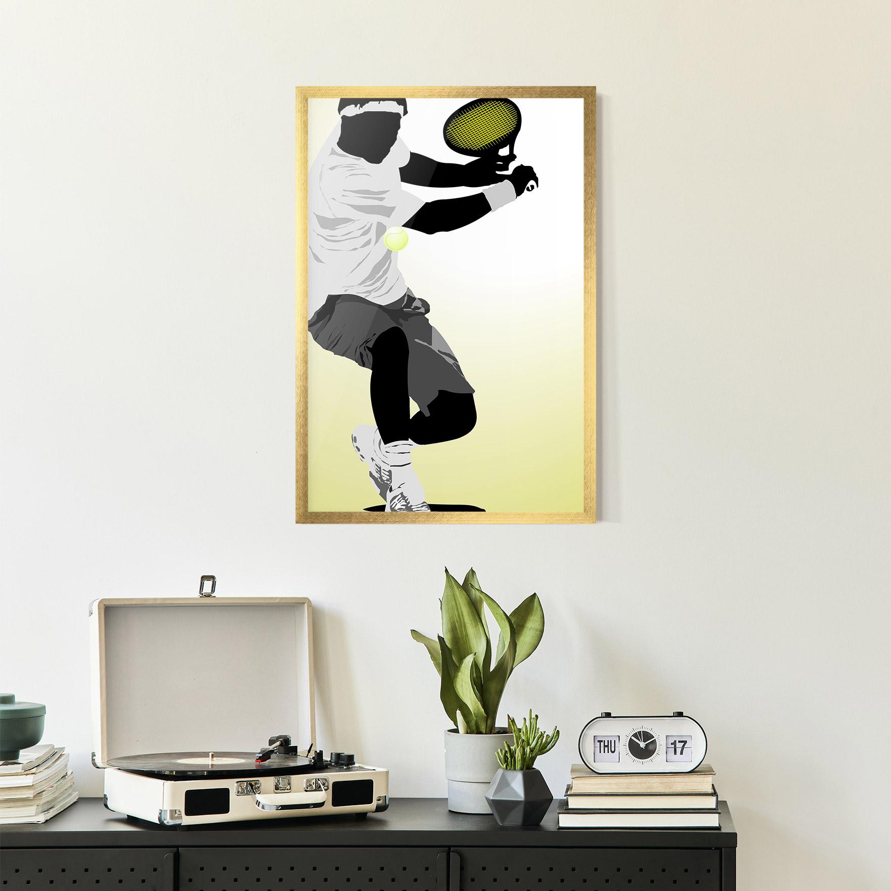 Plakat w Ramie Yellow Light Tennis mockup 2