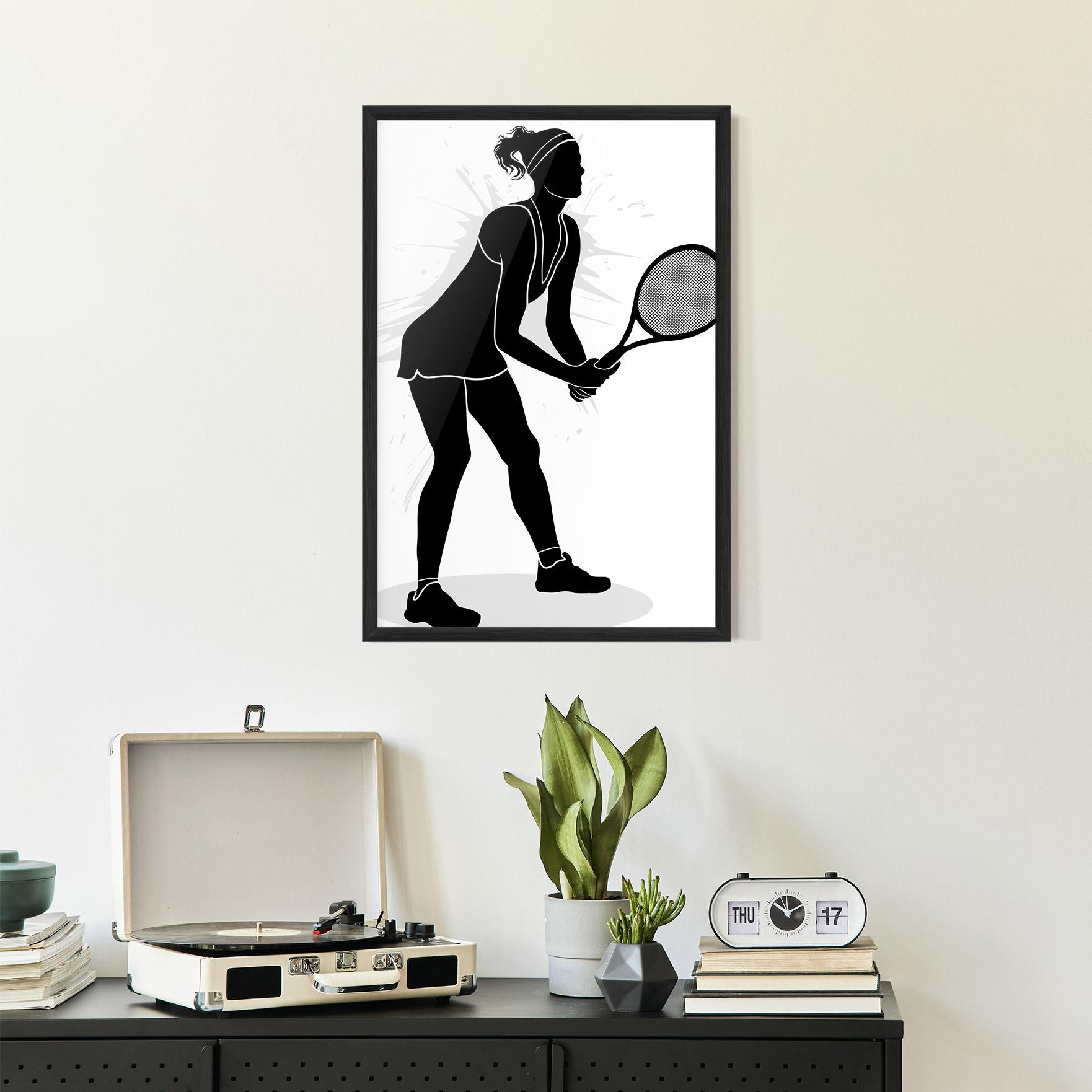 Plakat w Ramie Female Tennis Player mockup 2
