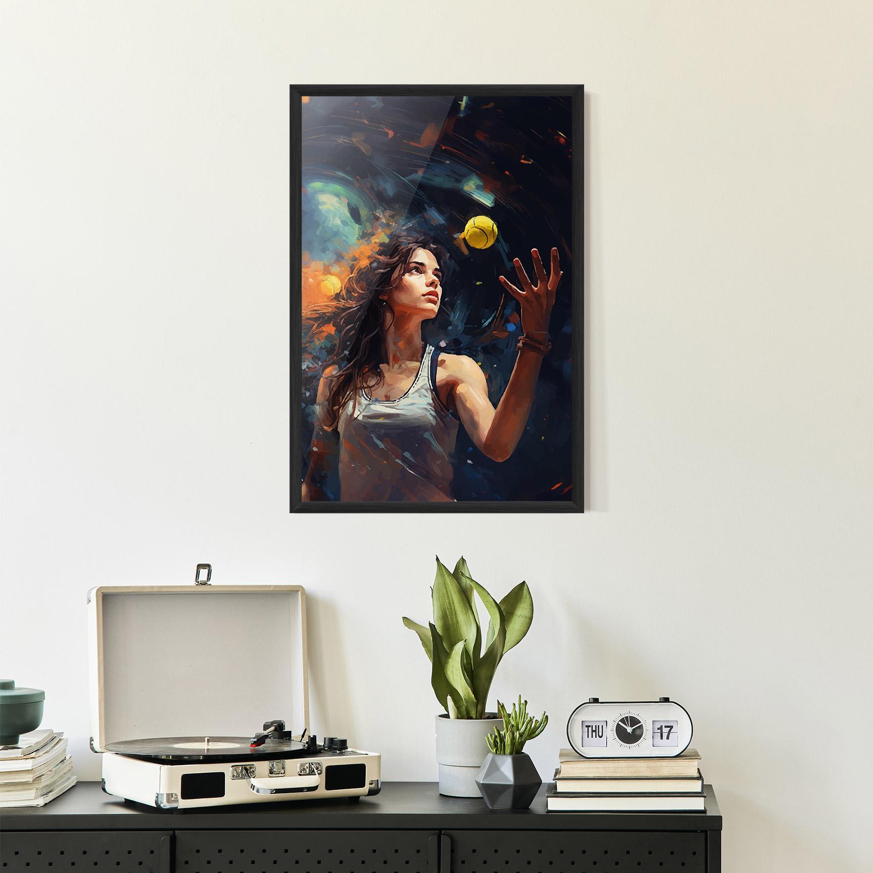 Plakat w Ramie Tennis Pretty Girl mockup 2