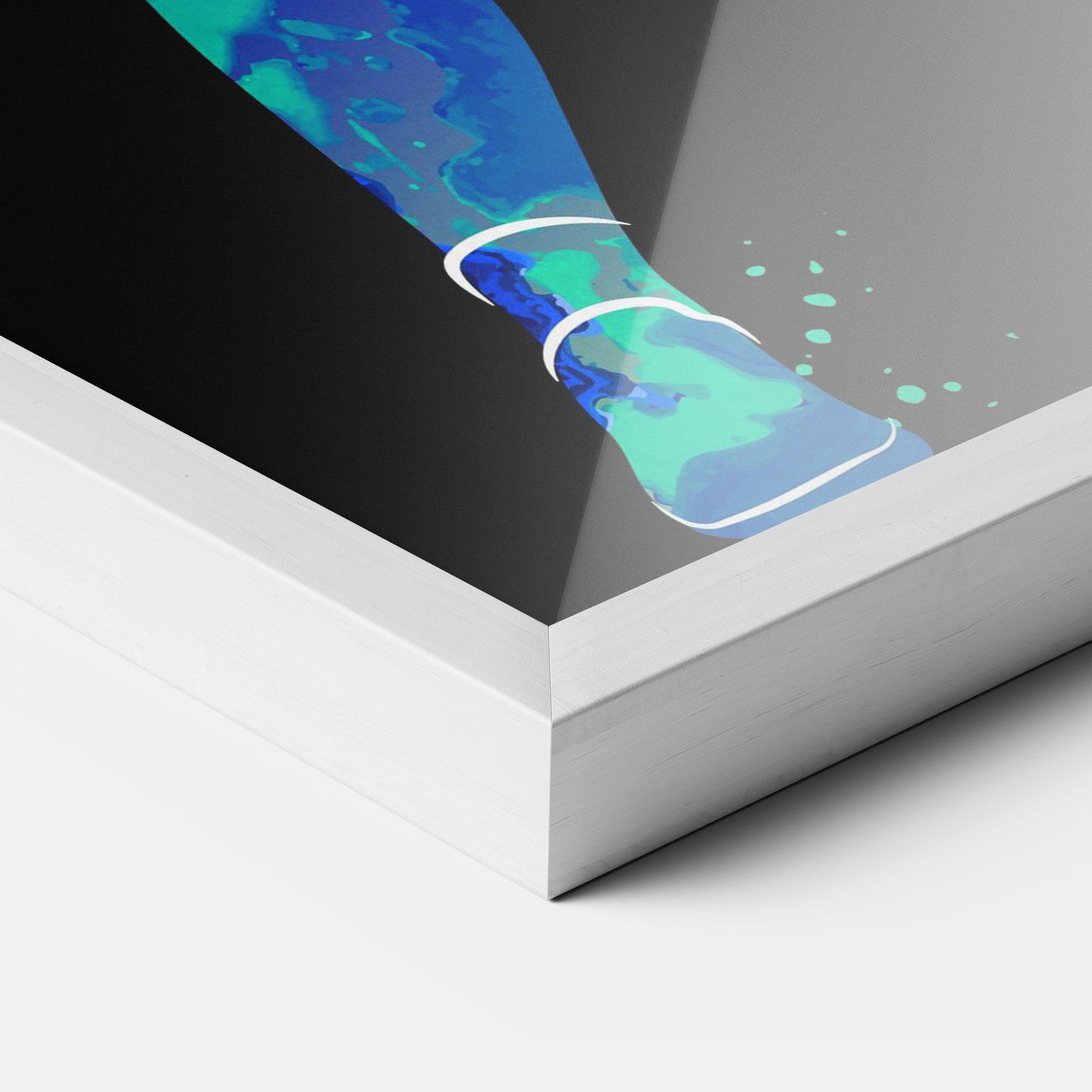 Plakat w Ramie Green Orange Tennis mockup 3