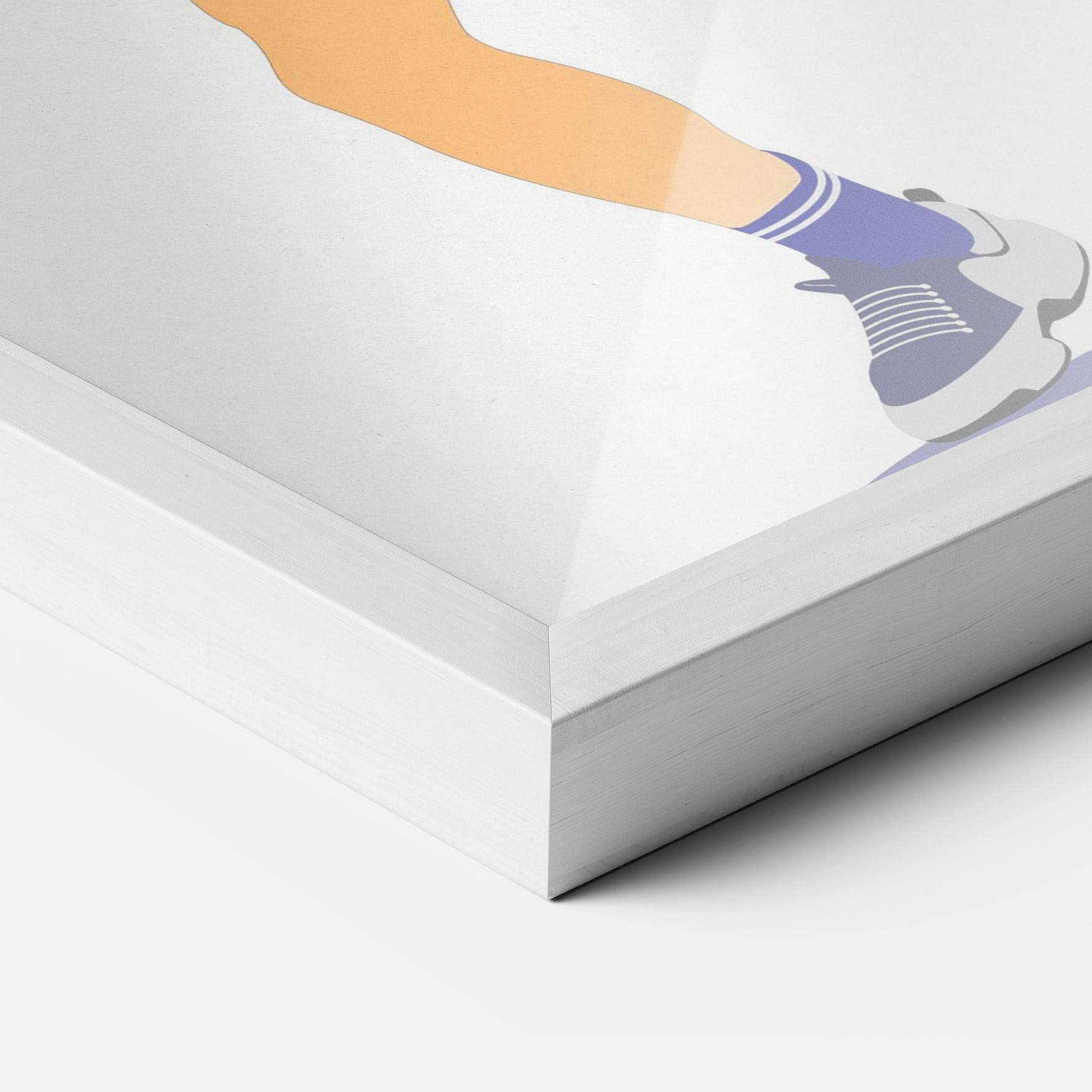 Plakat w Ramie Orange Tennis Player mockup 3