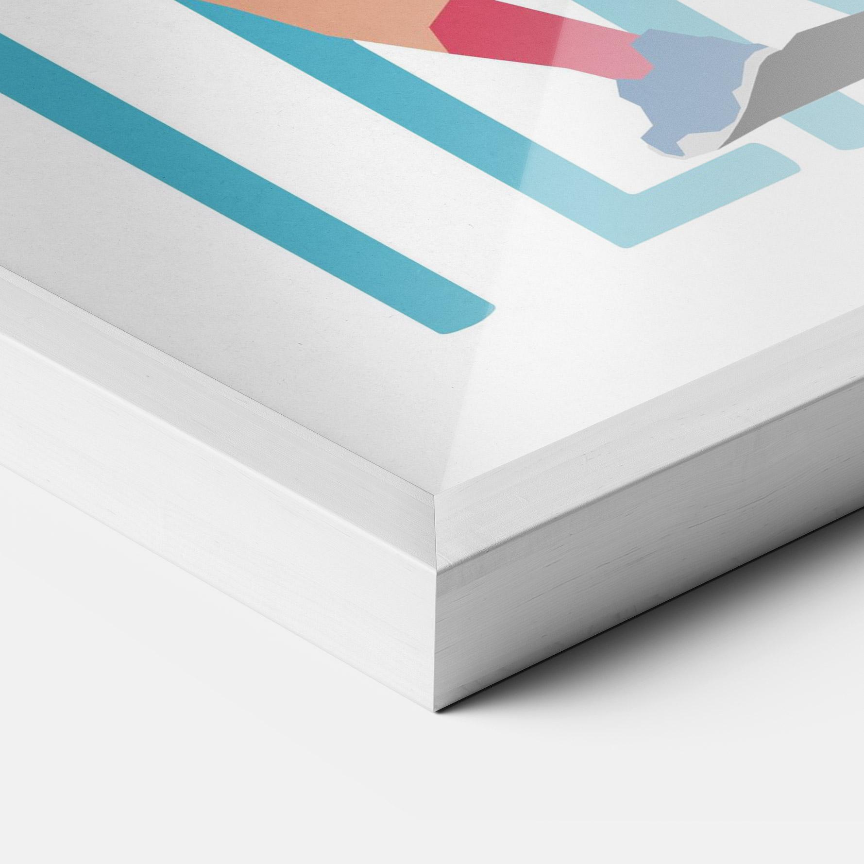 Plakat w Ramie Tennis Ball Jump mockup 3