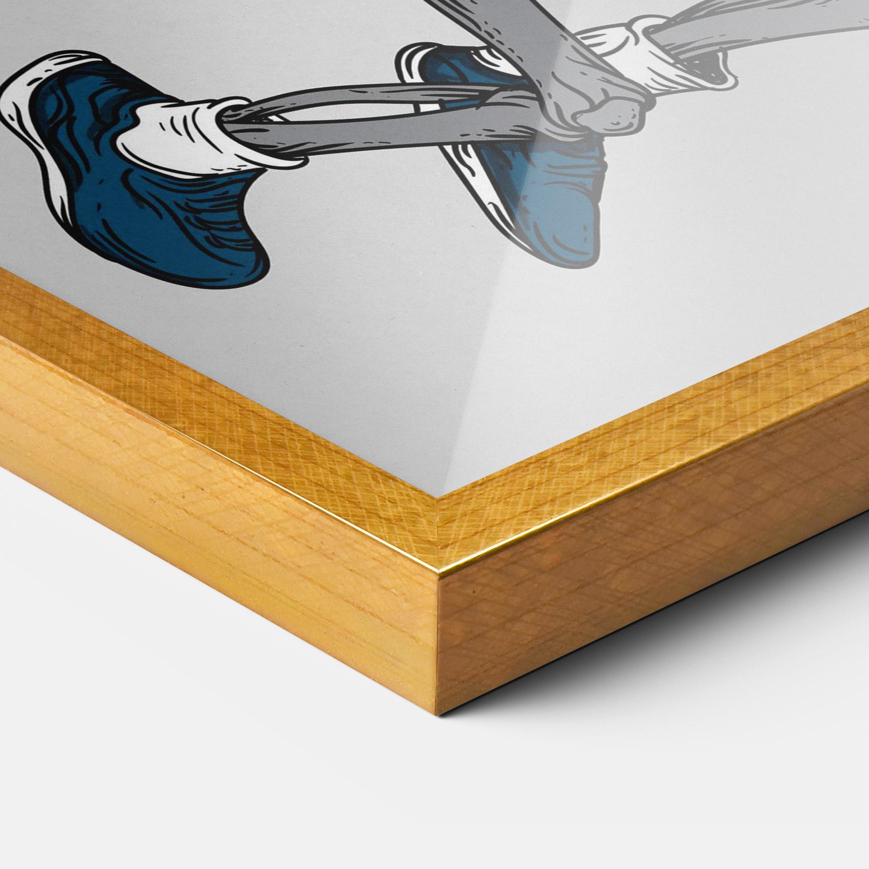 Plakat w Ramie Blue Skull Tennis mockup 3