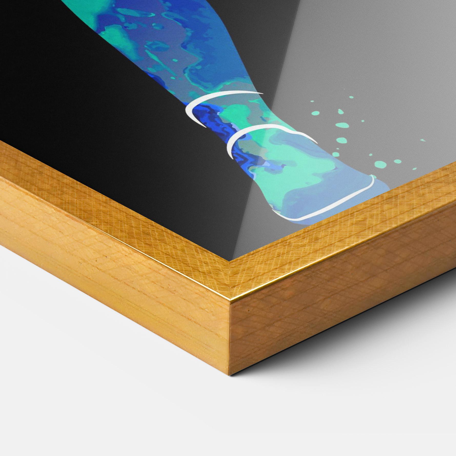 Plakat w Ramie Green Orange Tennis mockup 3