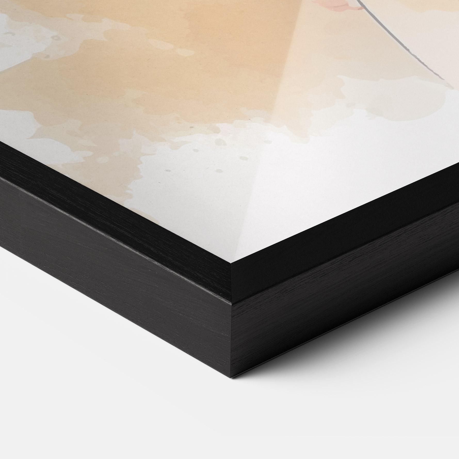 Plakat w Ramie Orange Watercolor Tennis mockup 3