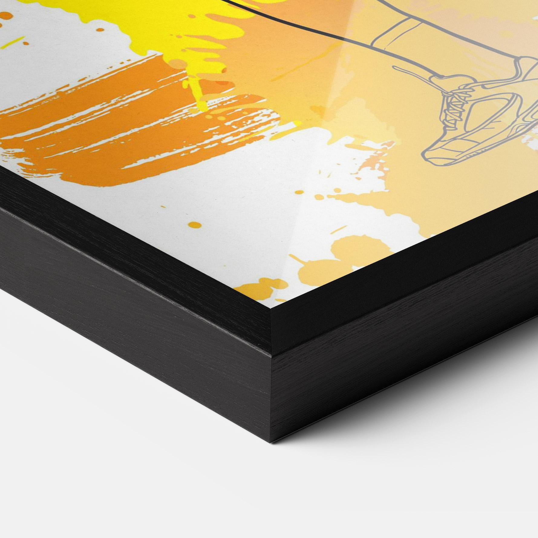 Plakat w Ramie Yellow Art Tennis mockup 3