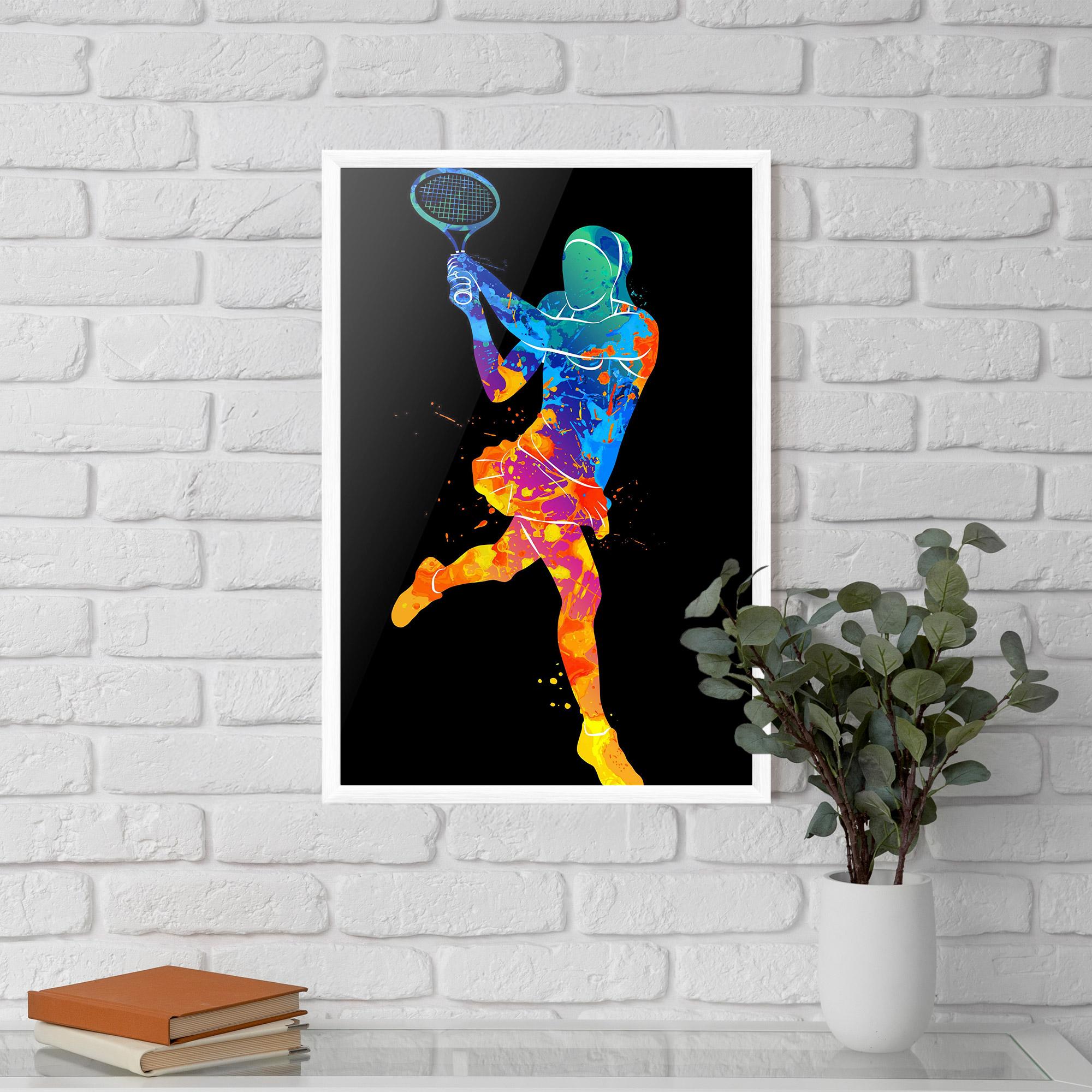 Plakat w Ramie Blue Orange Tennis mockup 5