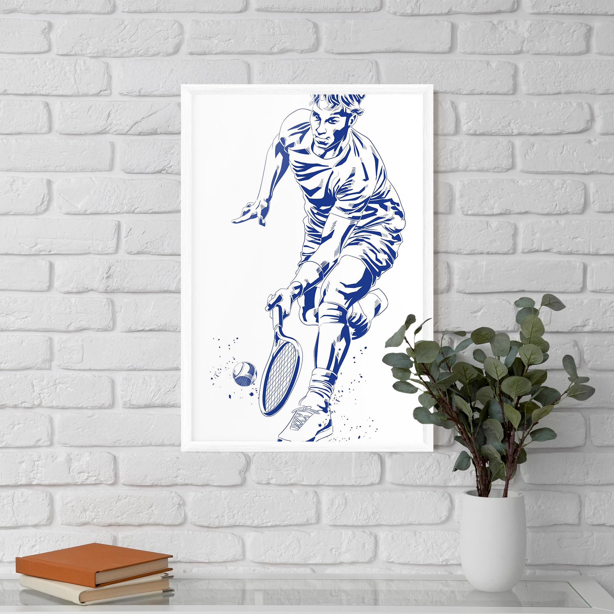 Plakat w Ramie Blue Tennis mockup 5