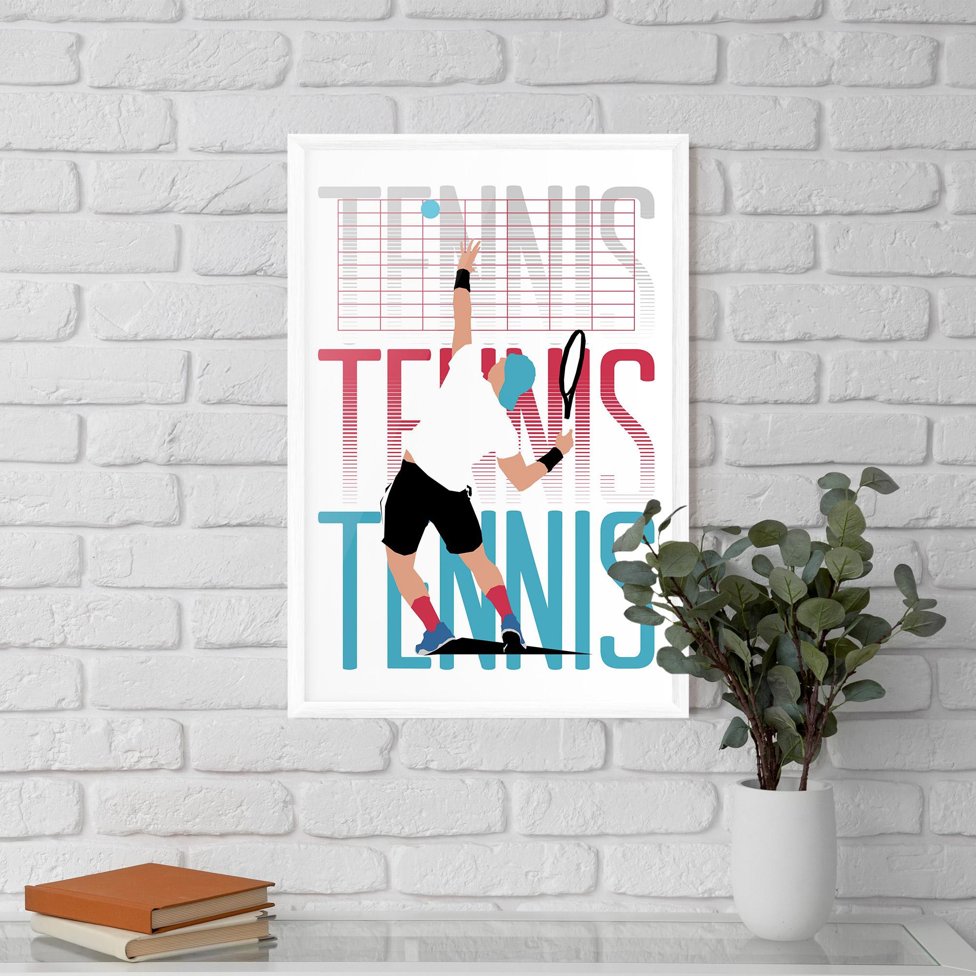 Plakat w Ramie Tennis Ball Jump mockup 5