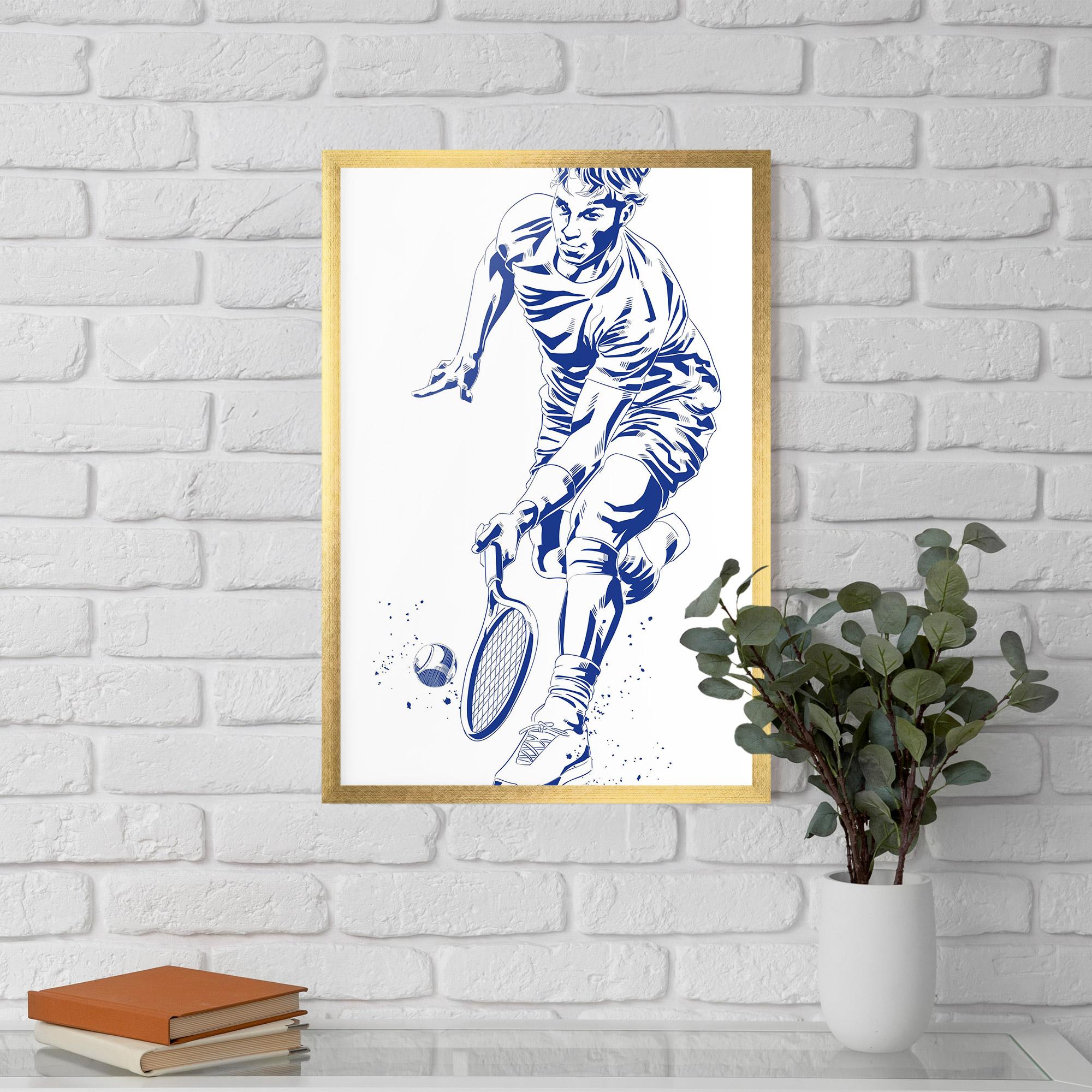 Plakat w Ramie Blue Tennis mockup 5