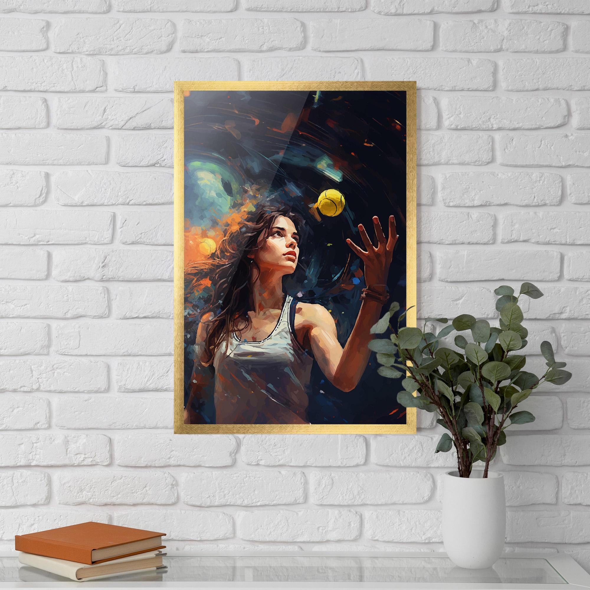 Plakat w Ramie Tennis Pretty Girl mockup 5