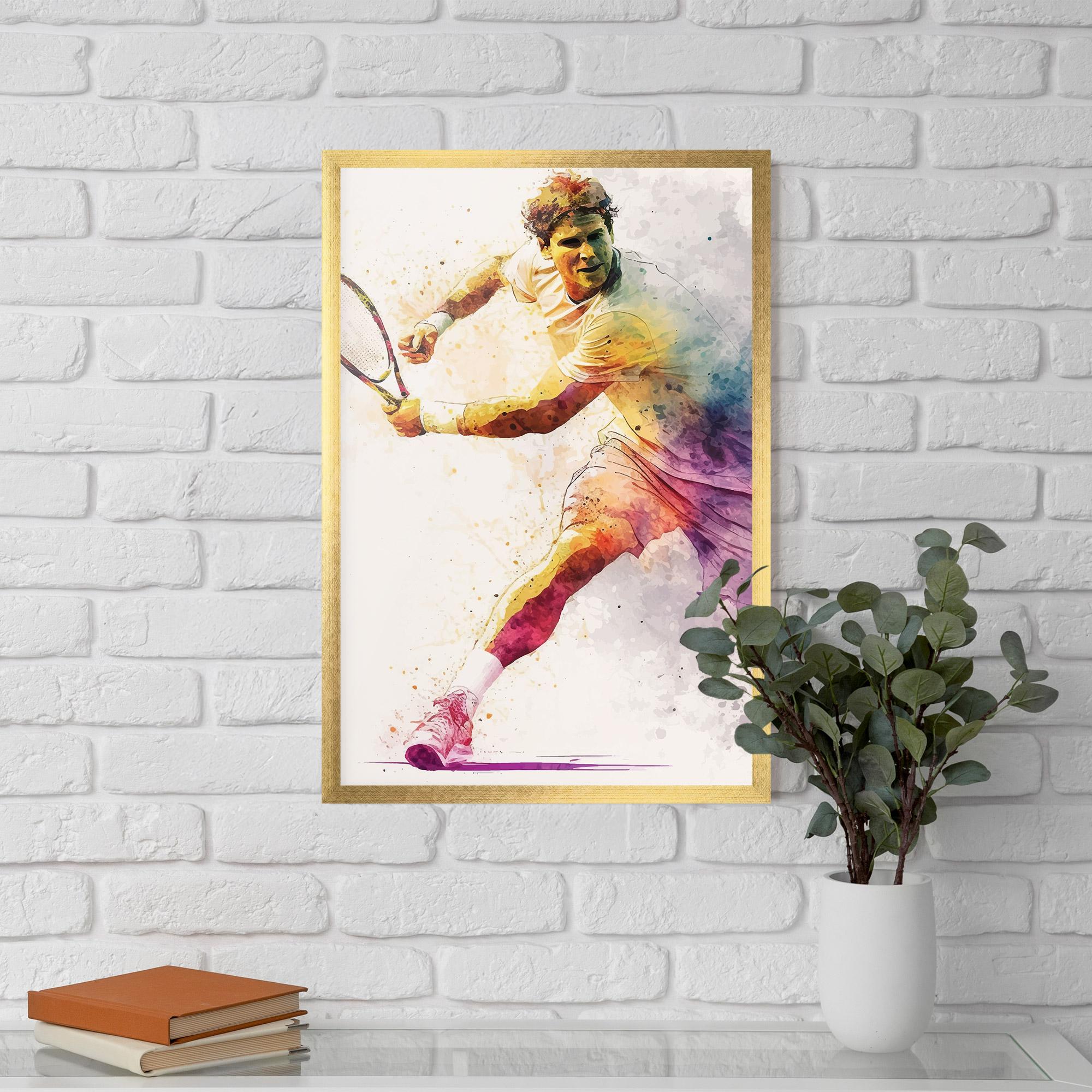Plakat w Ramie Watercolor Tennis mockup 5