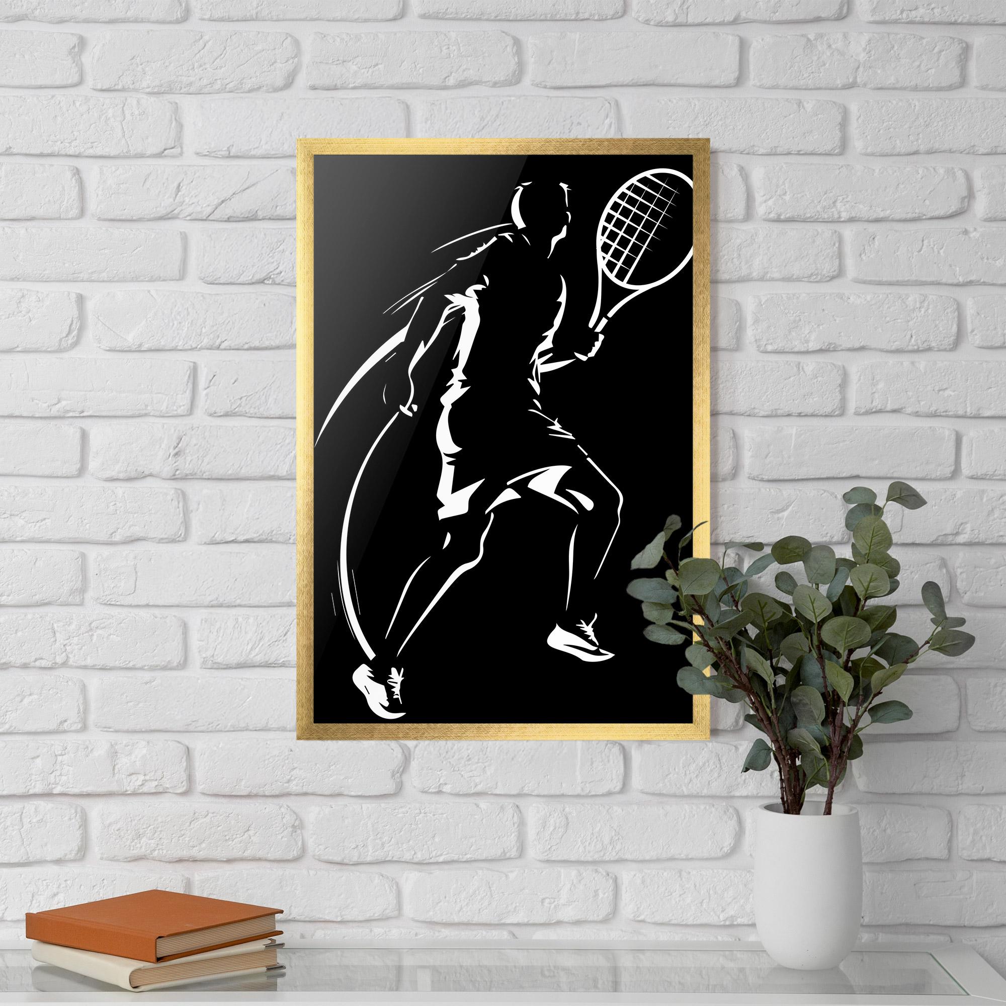 Plakat w Ramie White Line Tennis mockup 5