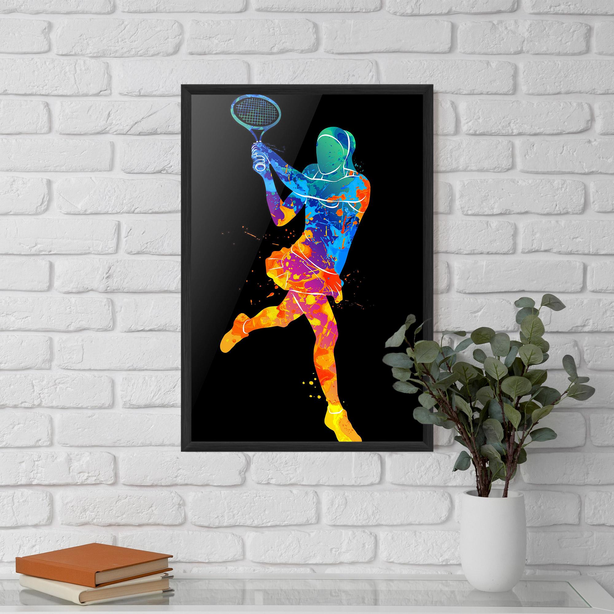 Plakat w Ramie Blue Orange Tennis mockup 5