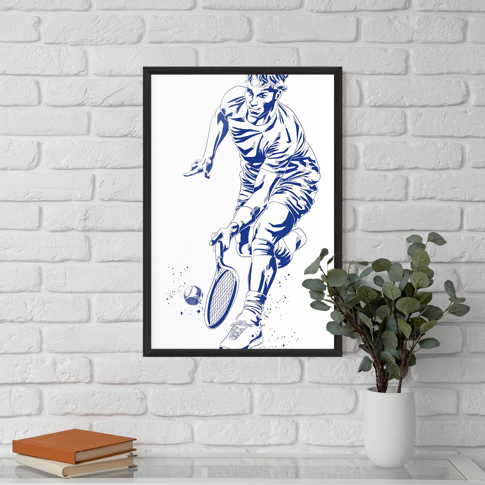 Plakat w Ramie Blue Tennis mockup 5