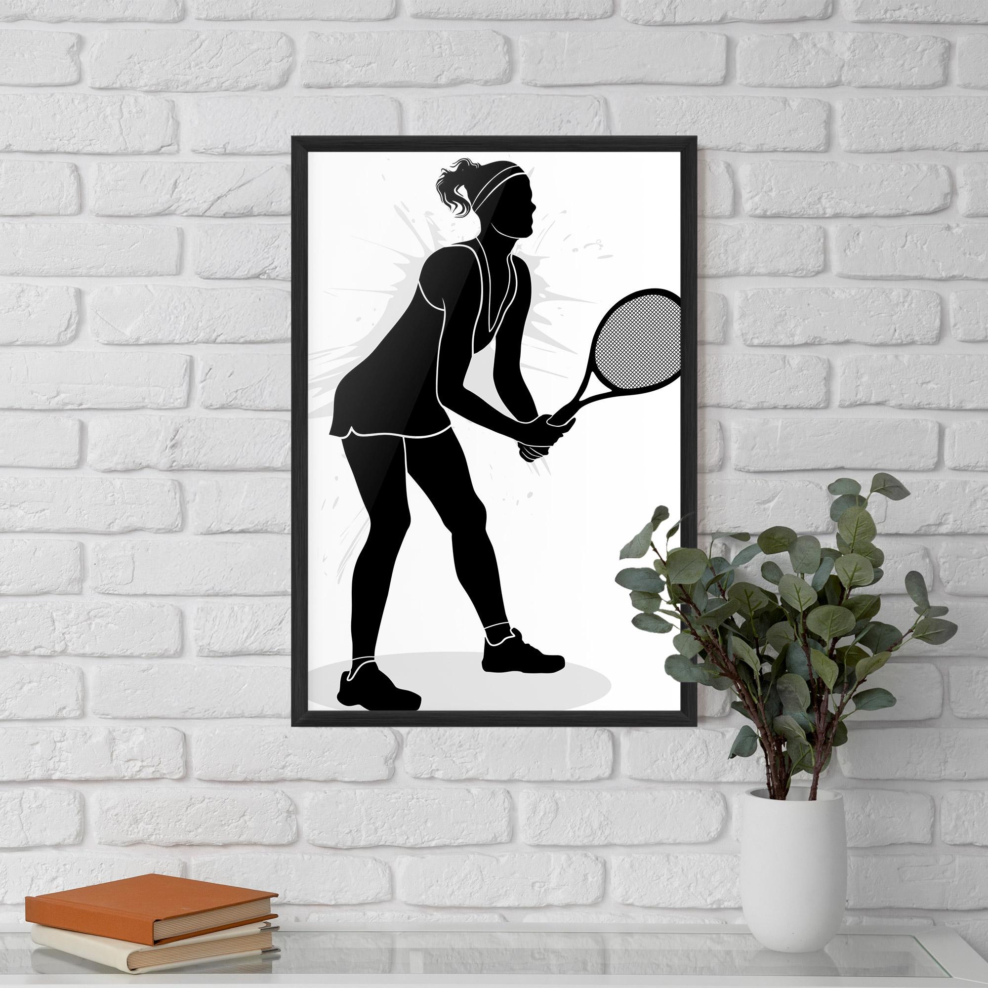 Plakat w Ramie Female Tennis Player mockup 5