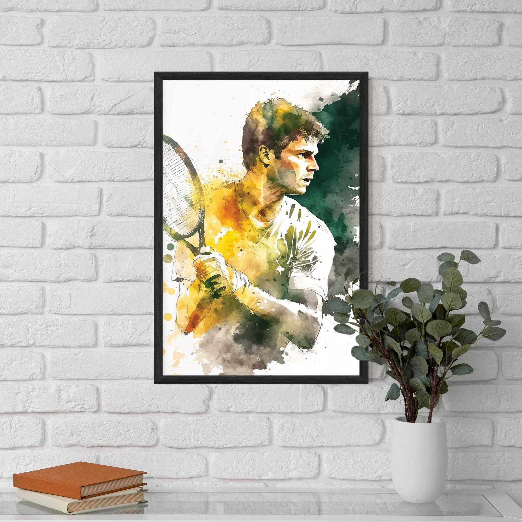 Plakat w Ramie Player Watercolor mockup 5