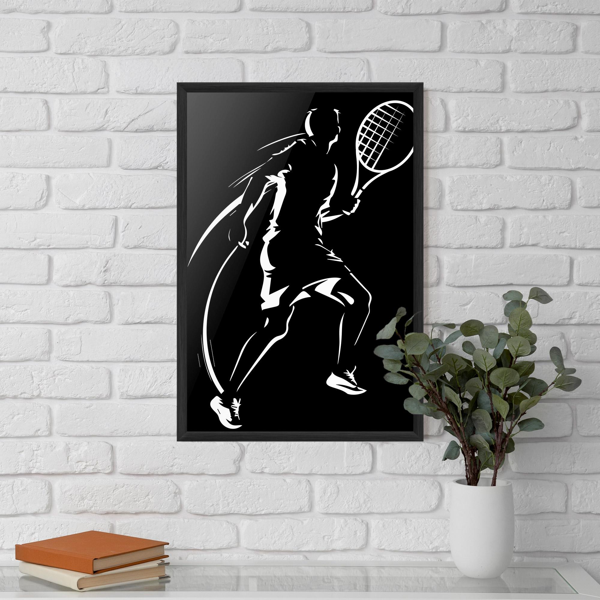 Plakat w Ramie White Line Tennis mockup 5