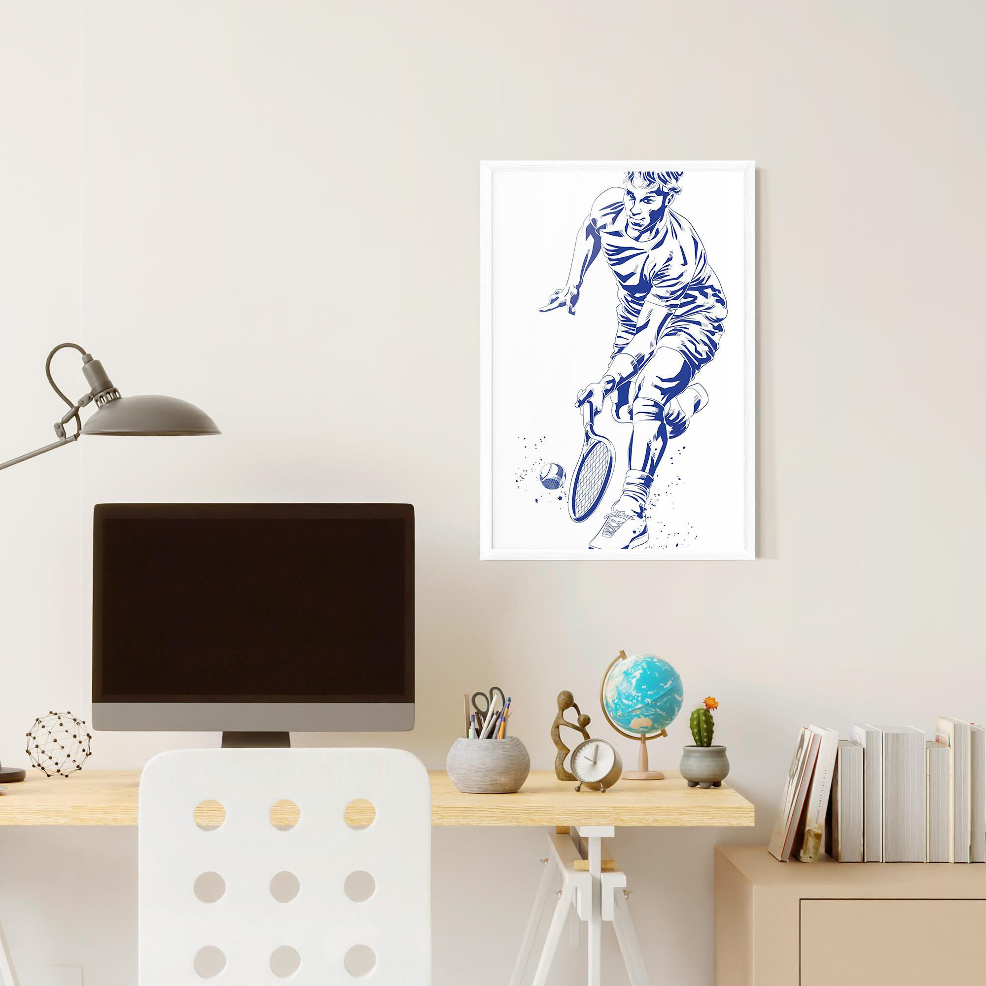 Plakat w Ramie Blue Tennis mockup 6