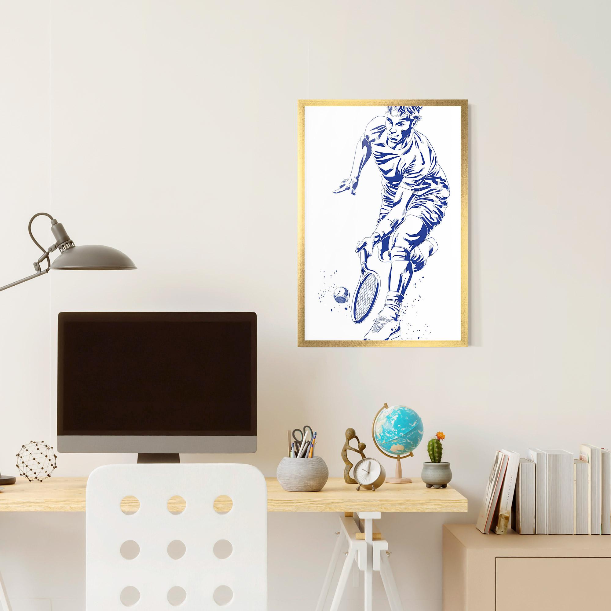 Plakat w Ramie Blue Tennis mockup 6
