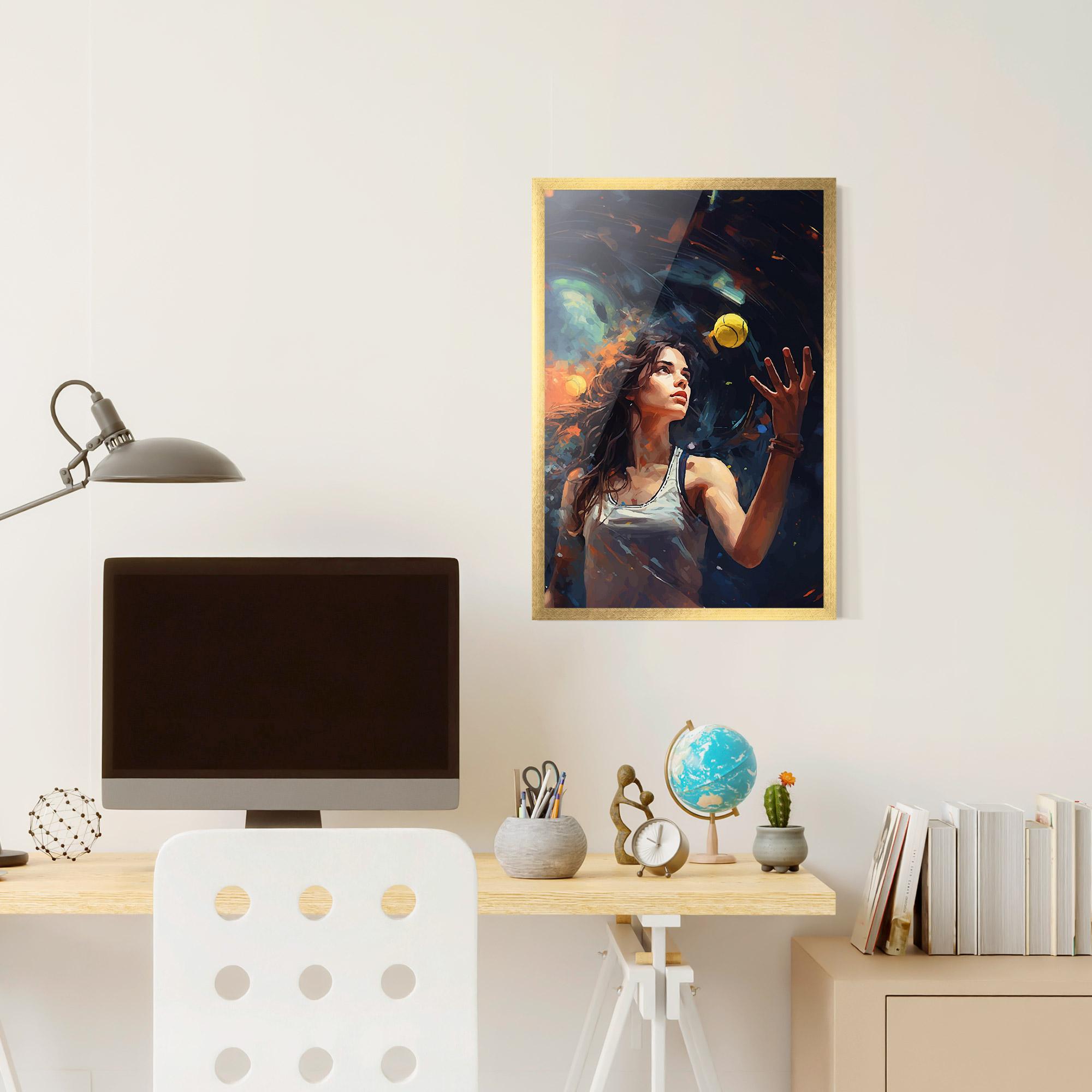 Plakat w Ramie Tennis Pretty Girl mockup 6