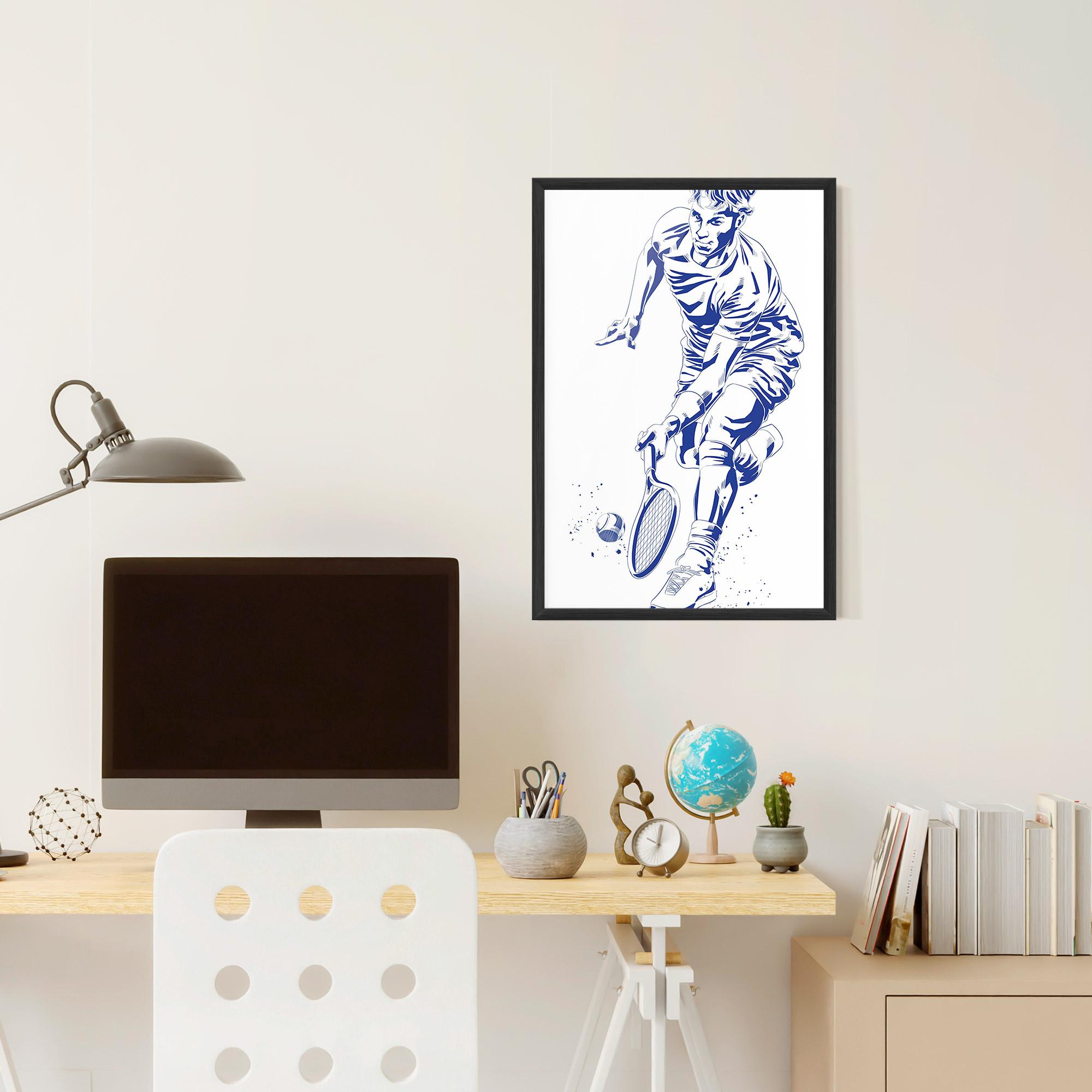 Plakat w Ramie Blue Tennis mockup 6