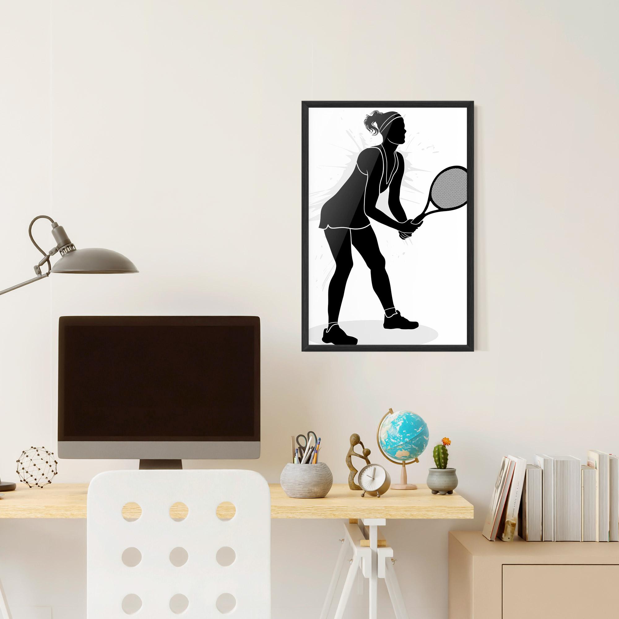 Plakat w Ramie Female Tennis Player mockup 6
