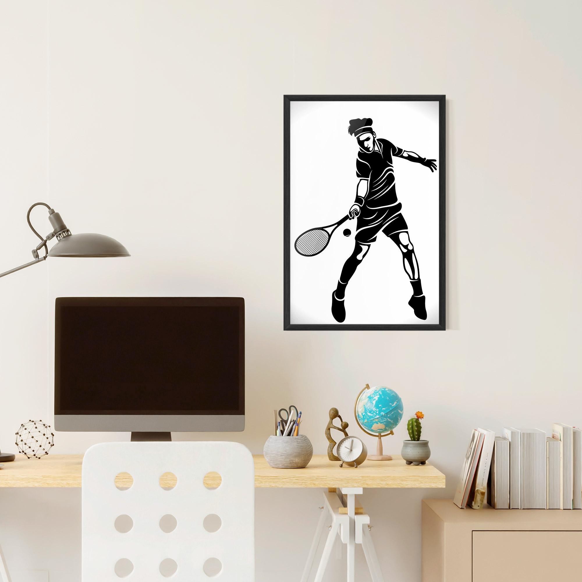 Plakat w Ramie Tennis Player Line mockup 6
