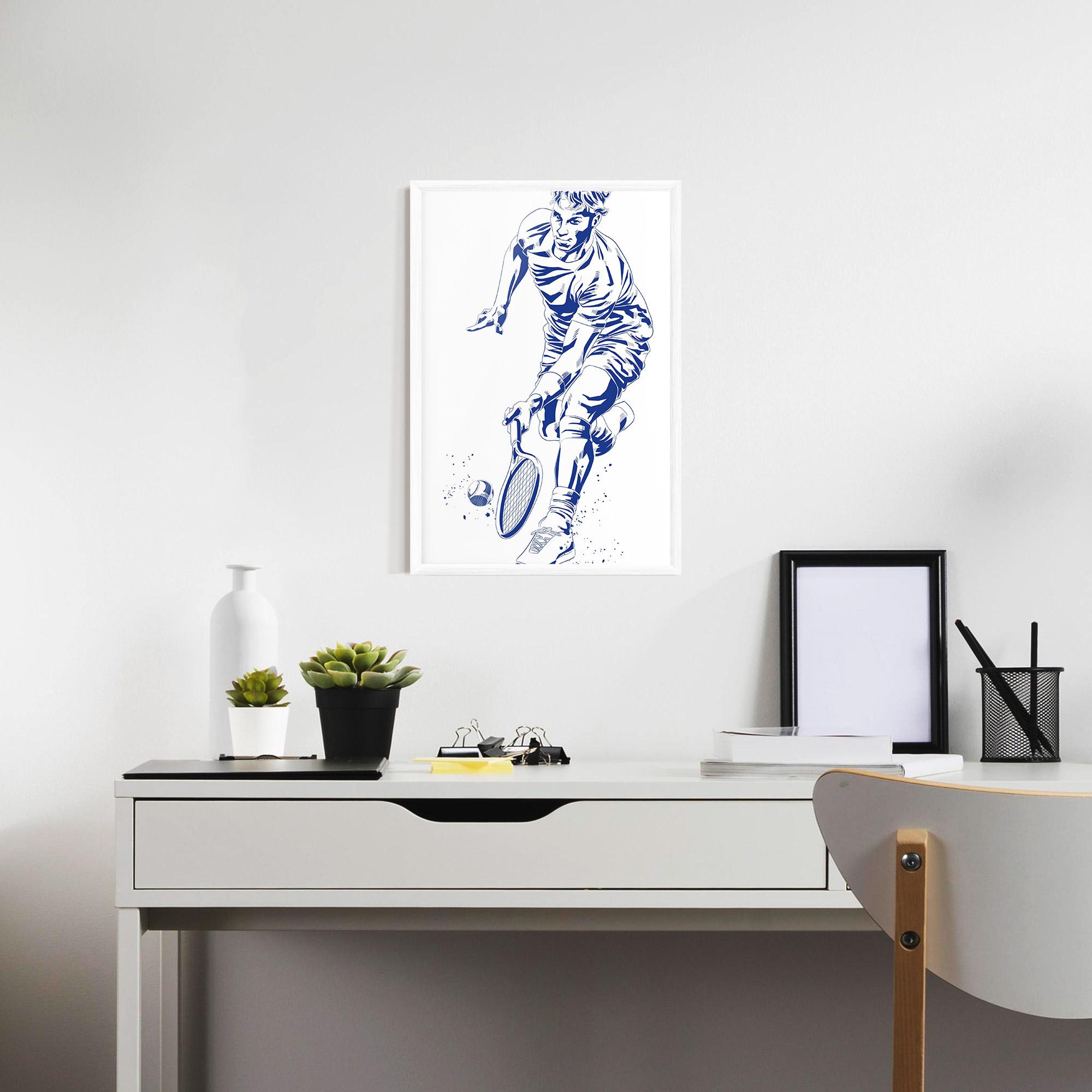 Plakat w Ramie Blue Tennis mockup 7