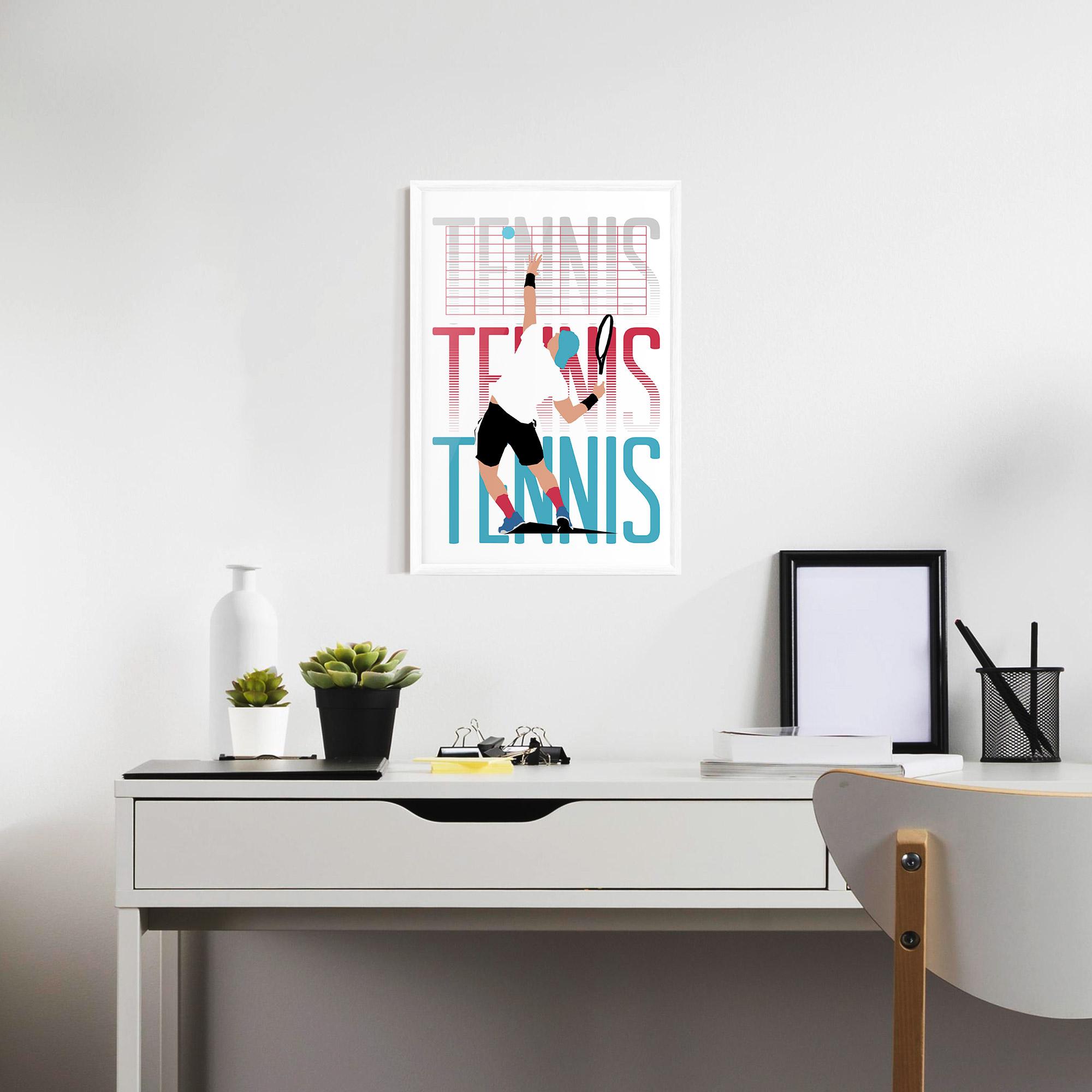 Plakat w Ramie Tennis Ball Jump mockup 7