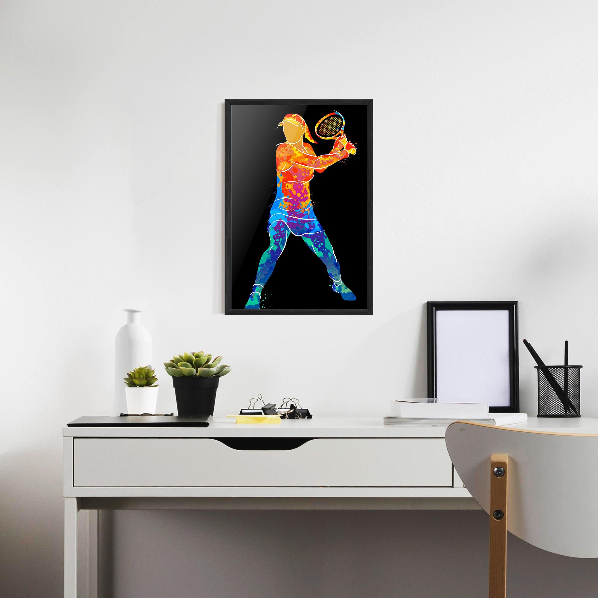 Plakat w Ramie Green Orange Tennis mockup 7