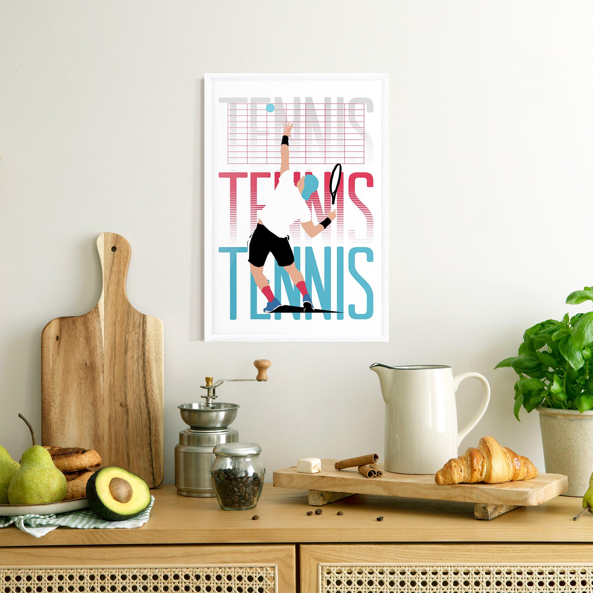 Plakat w Ramie Tennis Ball Jump mockup 8