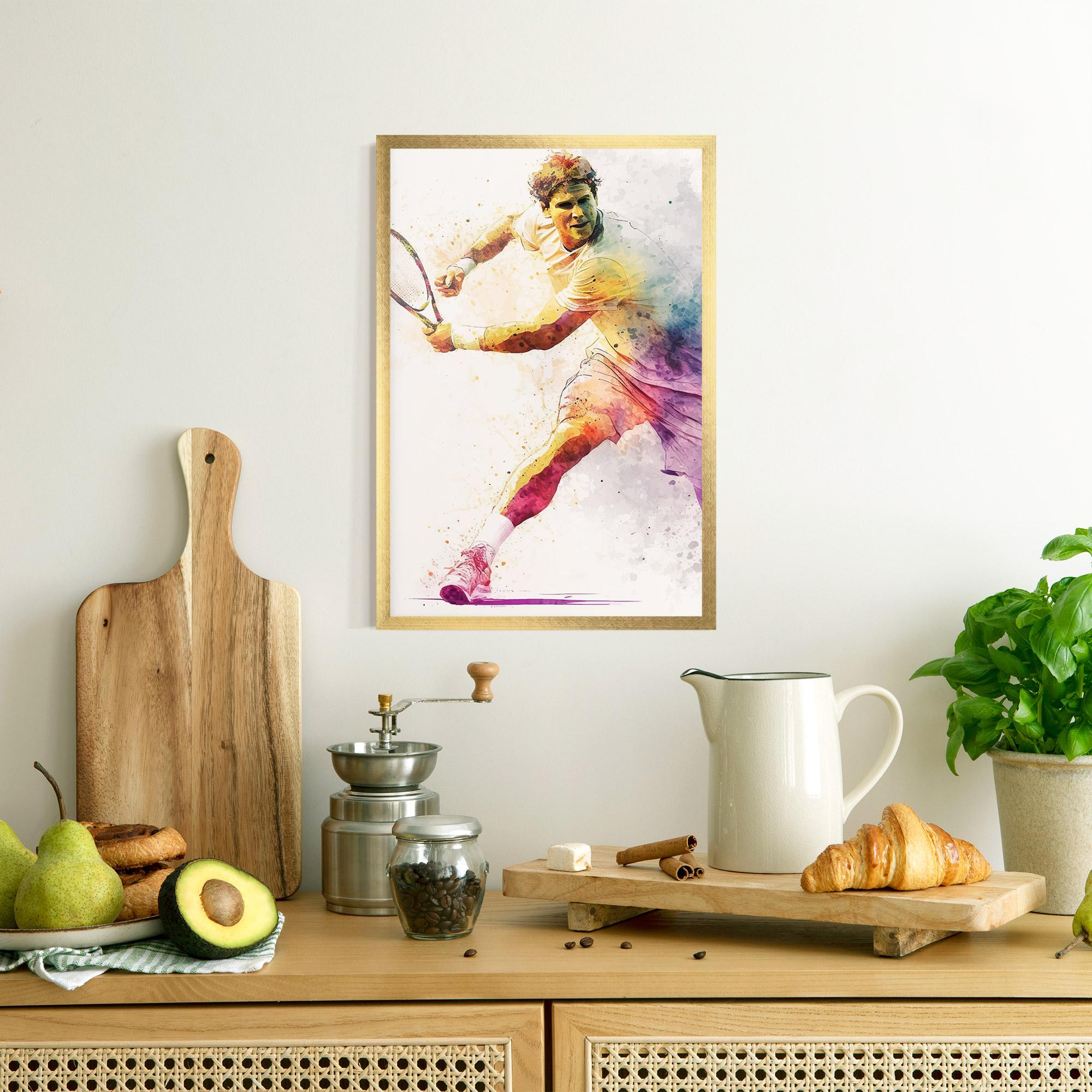 Plakat w Ramie Watercolor Tennis mockup 8