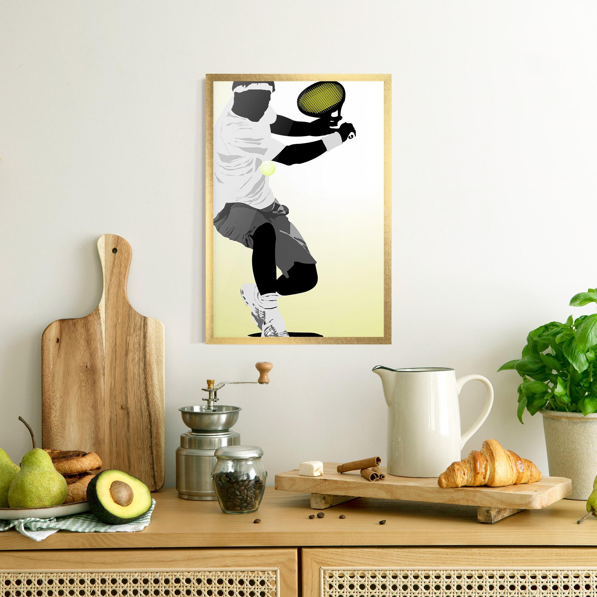 Plakat w Ramie Yellow Light Tennis mockup 8