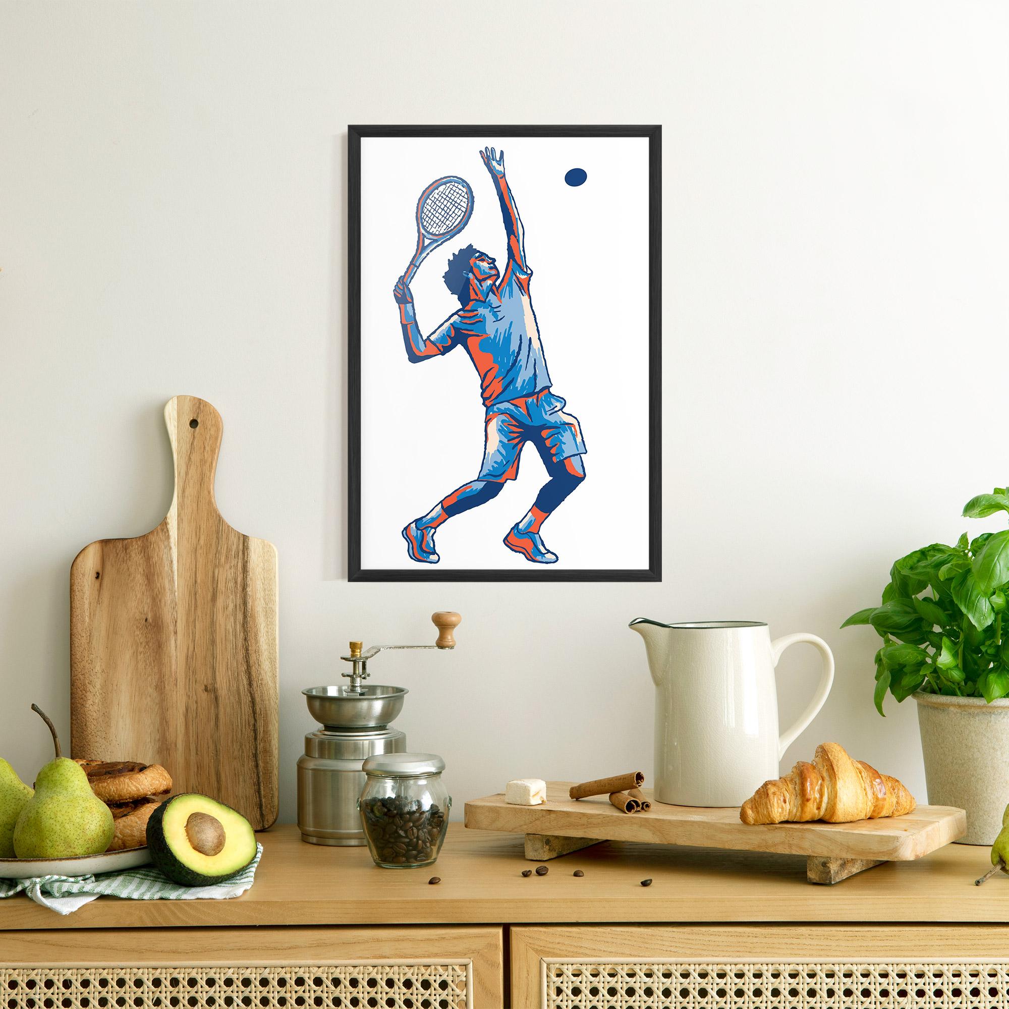 Plakat w Ramie Blue Red Tennis mockup 8
