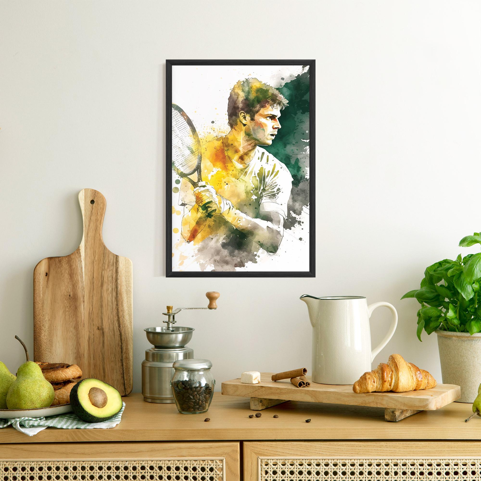 Plakat w Ramie Player Watercolor mockup 8